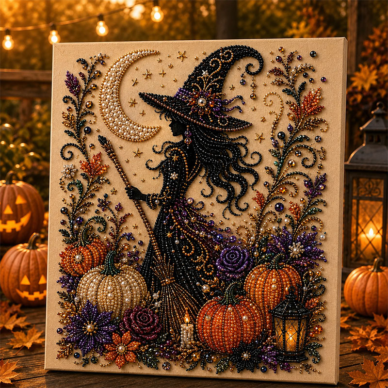 ✨Massive 65% OFF👻 Halloween Pearl Art DIY Kit – Turn Tiny Pearls into Spooky-Cute Magic