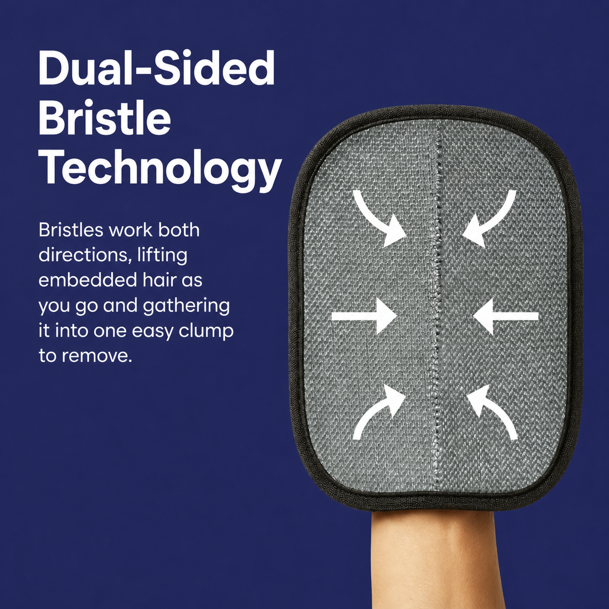 Dual-sided pet hair collecting surface