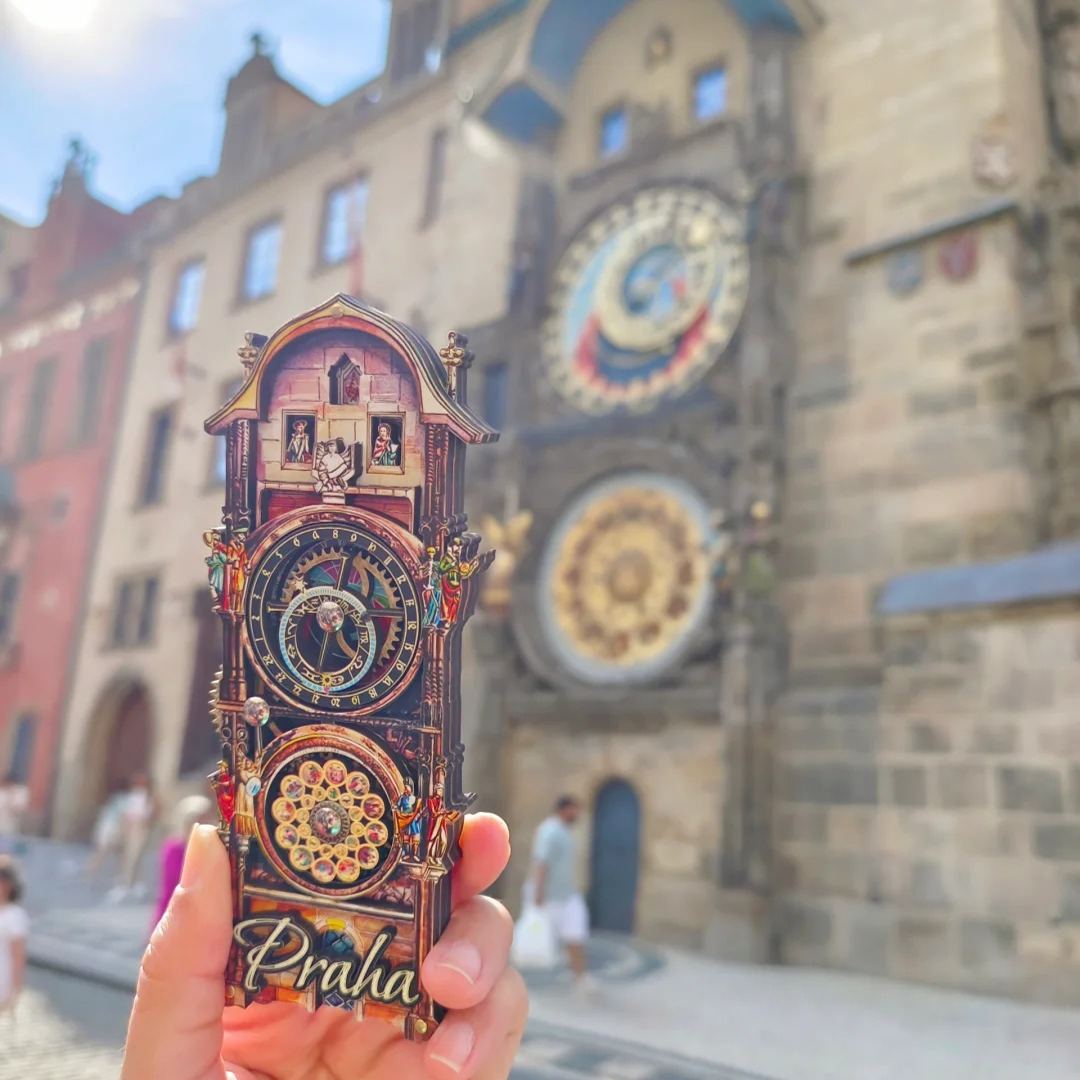 Last Day 70% OFF - Handmade Prague Astronomical Clock Fridge Magnet