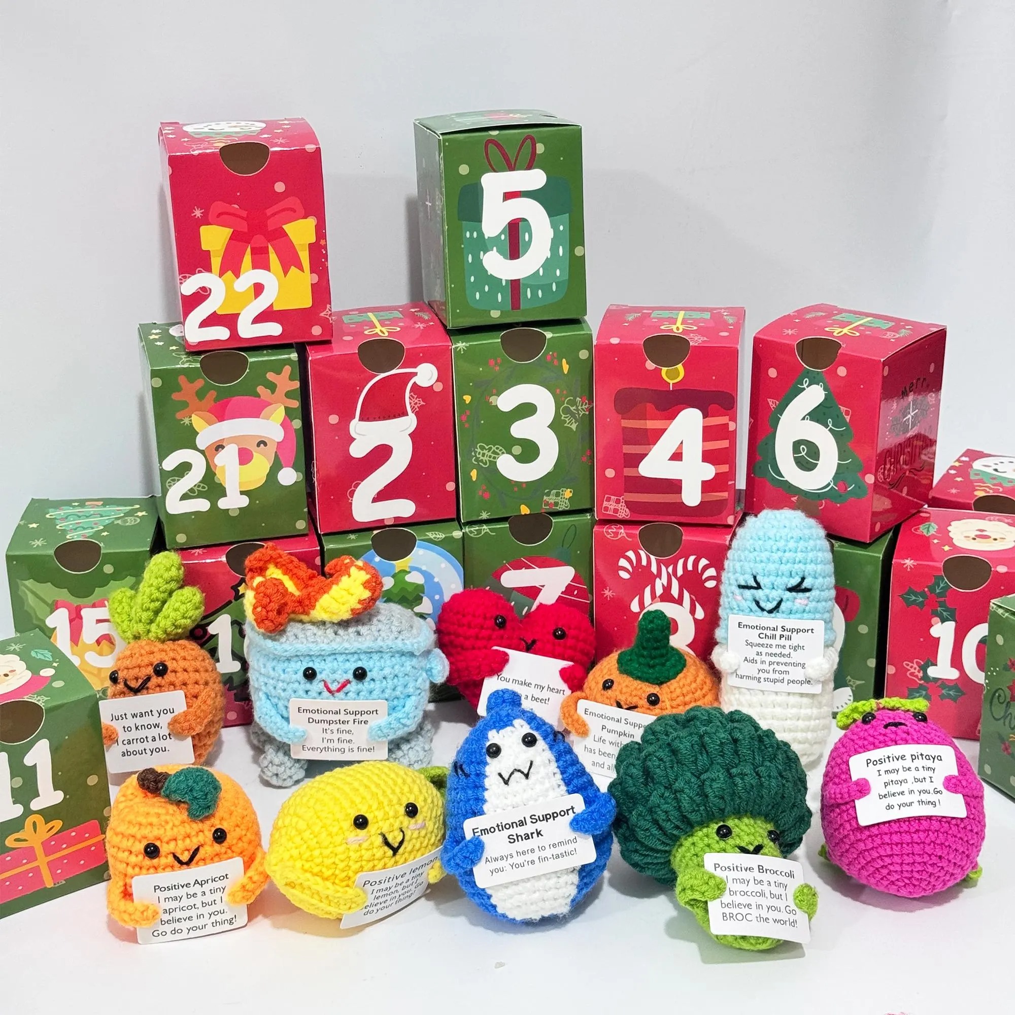 🎄 LAST DAY 50% OFF – 24-Day Heartwarming Crochet Advent Calendar | Daily Christmas Surprise Blind Box 🎁