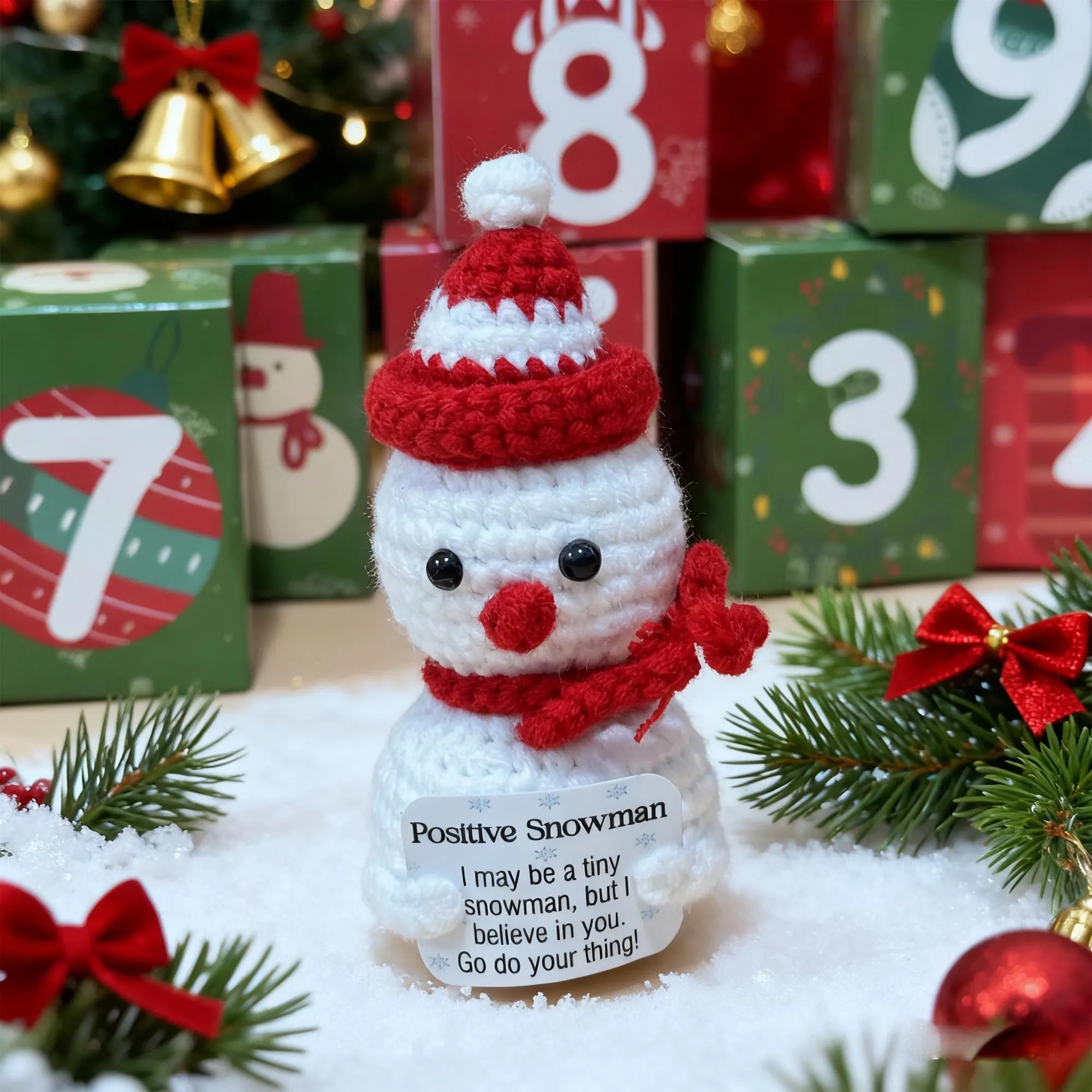 🎄 LAST DAY 50% OFF – 24-Day Heartwarming Crochet Advent Calendar | Daily Christmas Surprise Blind Box 🎁