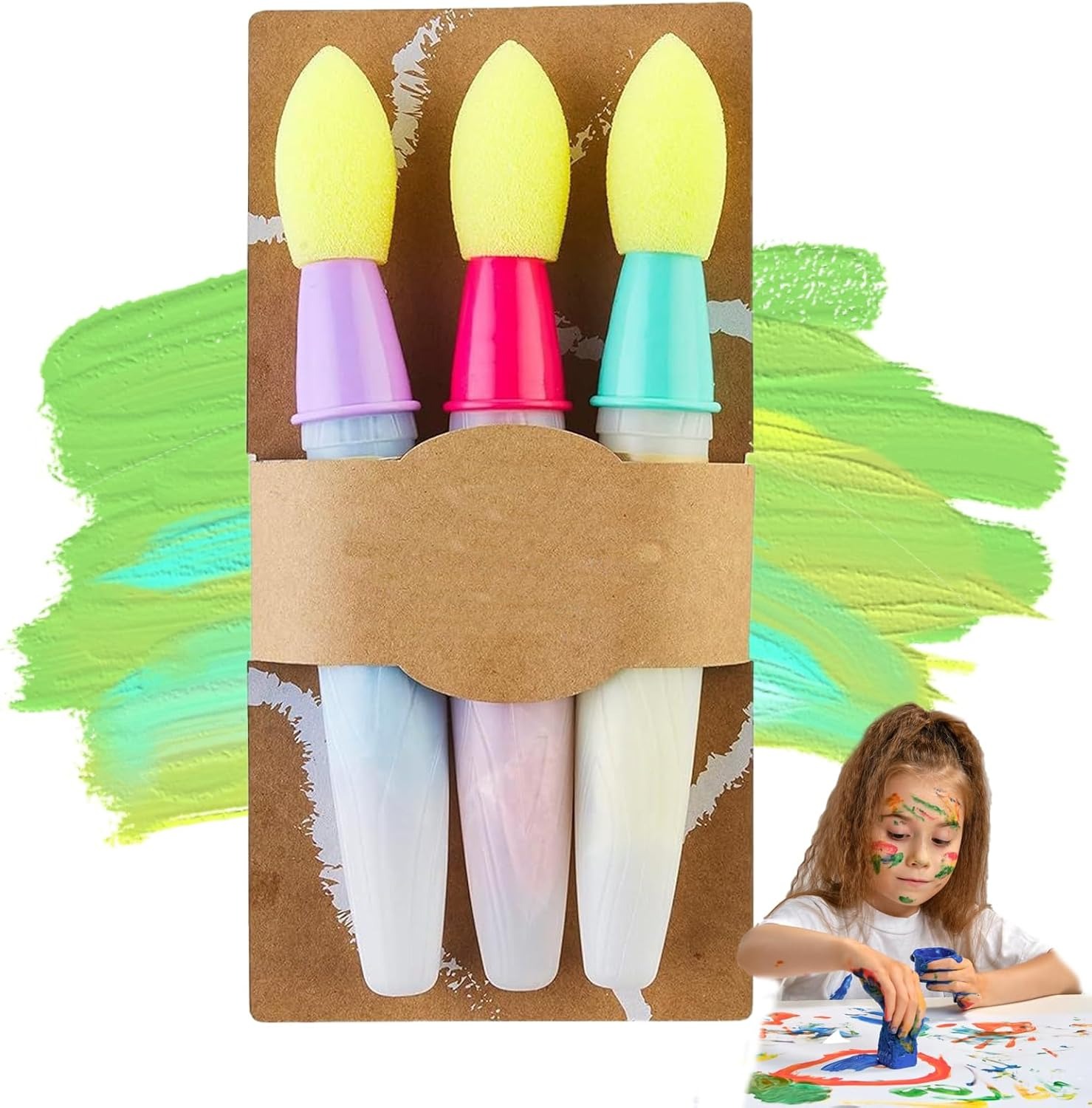 Spark Kids’ Creativity – 51% OFF ✨ Sidewalk Chalk Paint Brush Set – Just Add Water Outdoor Art Set
