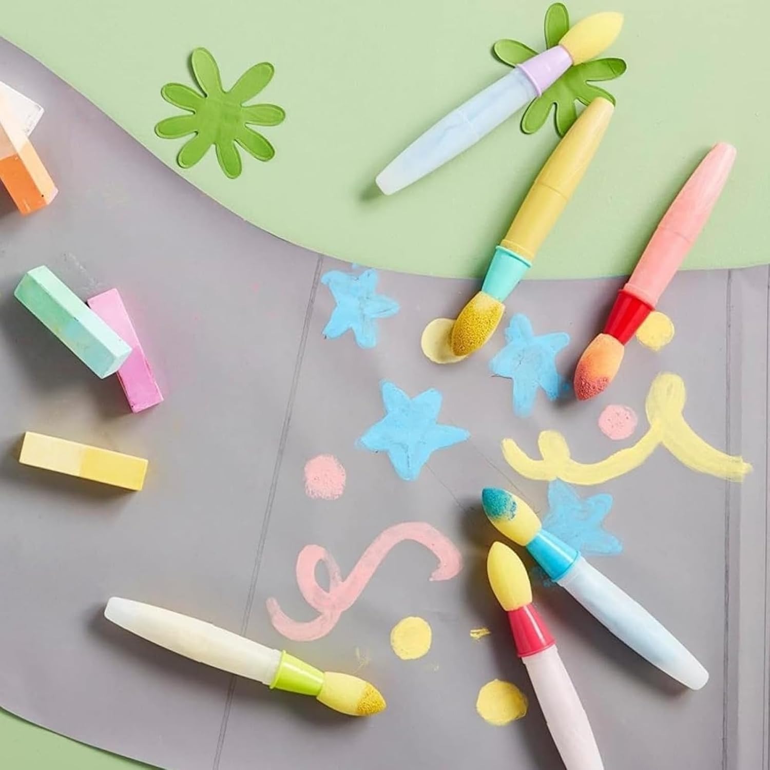 Spark Kids’ Creativity – 51% OFF ✨ Sidewalk Chalk Paint Brush Set – Just Add Water Outdoor Art Set