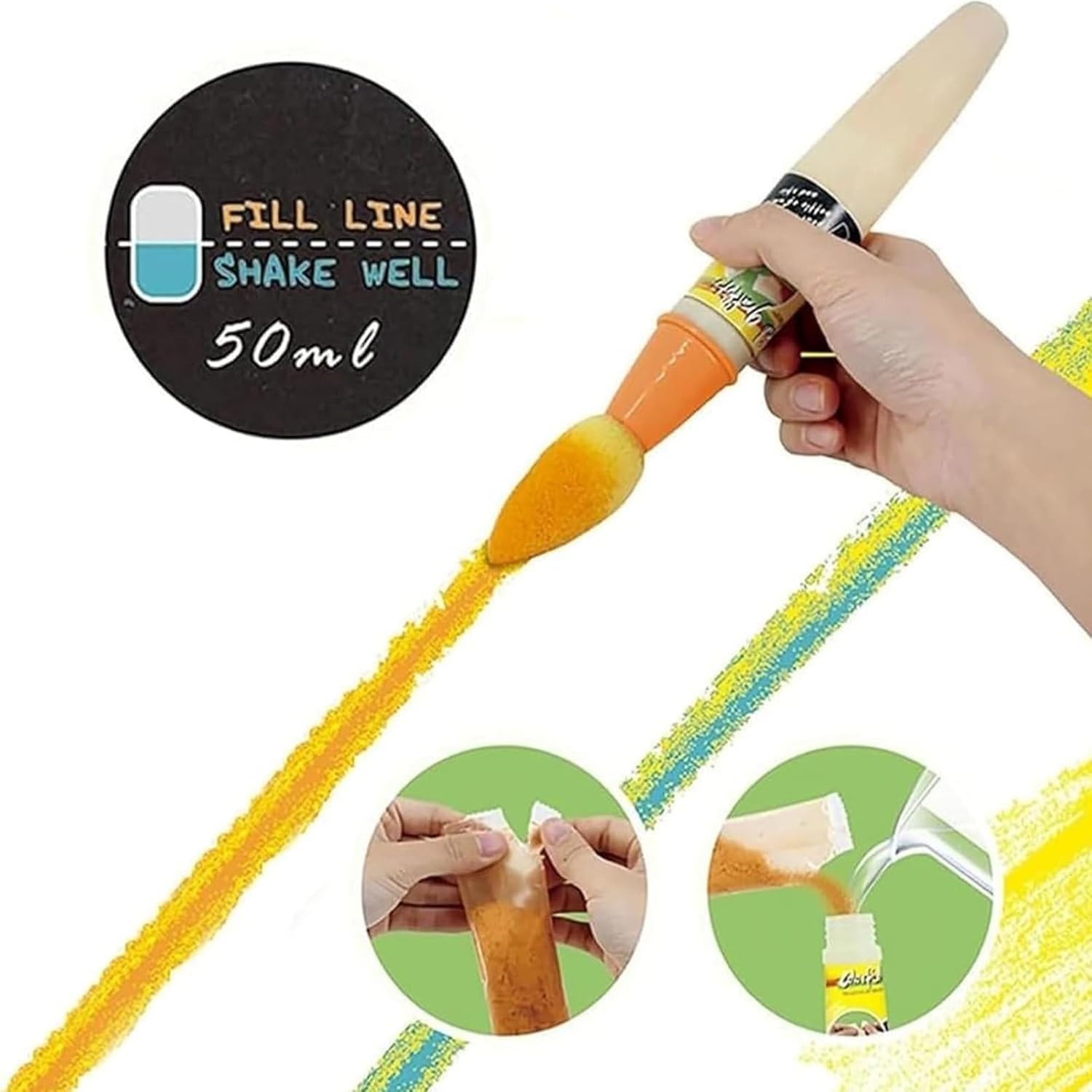 Spark Kids’ Creativity – 51% OFF ✨ Sidewalk Chalk Paint Brush Set – Just Add Water Outdoor Art Set