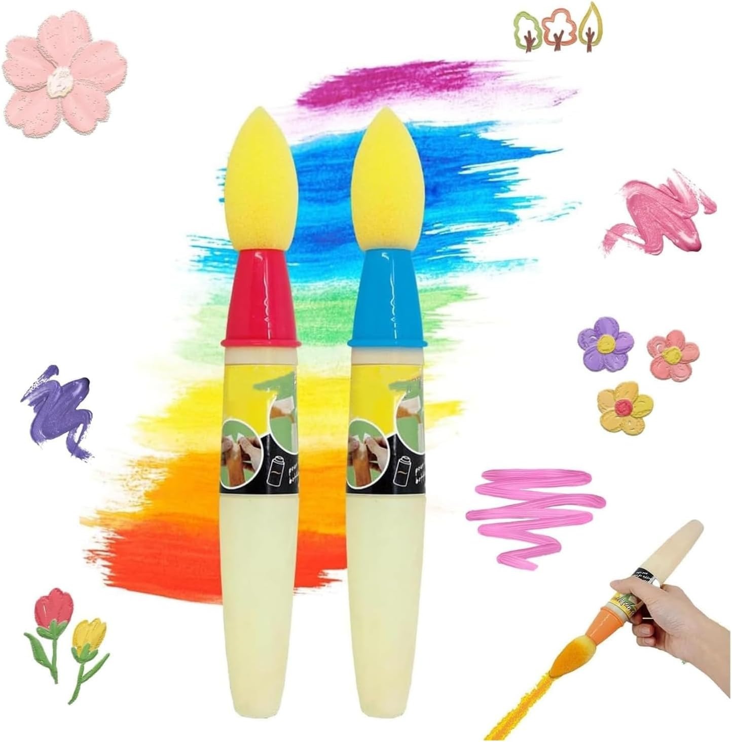 Spark Kids’ Creativity – 51% OFF ✨ Sidewalk Chalk Paint Brush Set – Just Add Water Outdoor Art Set