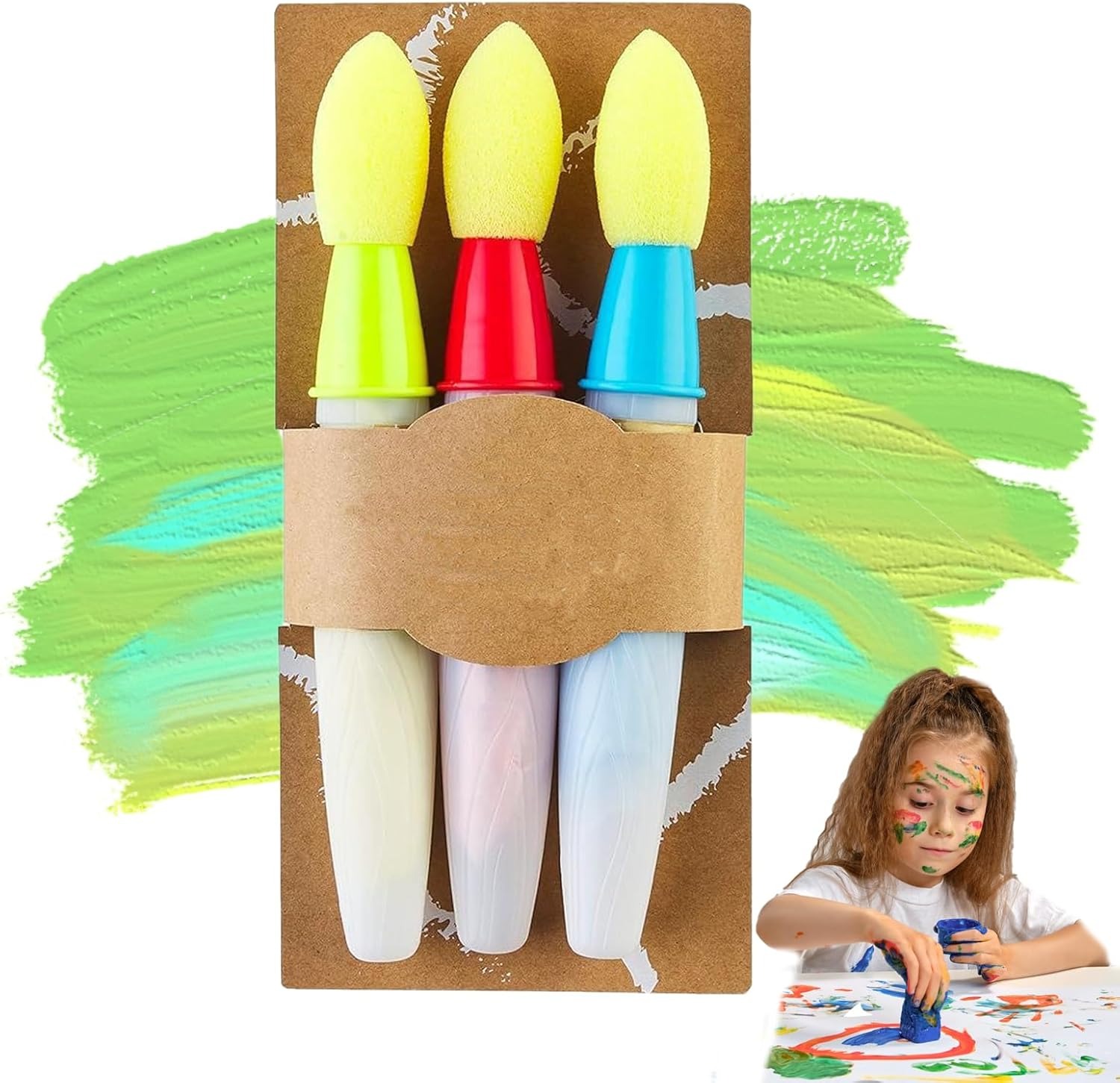 Spark Kids’ Creativity – 51% OFF ✨ Sidewalk Chalk Paint Brush Set – Just Add Water Outdoor Art Set