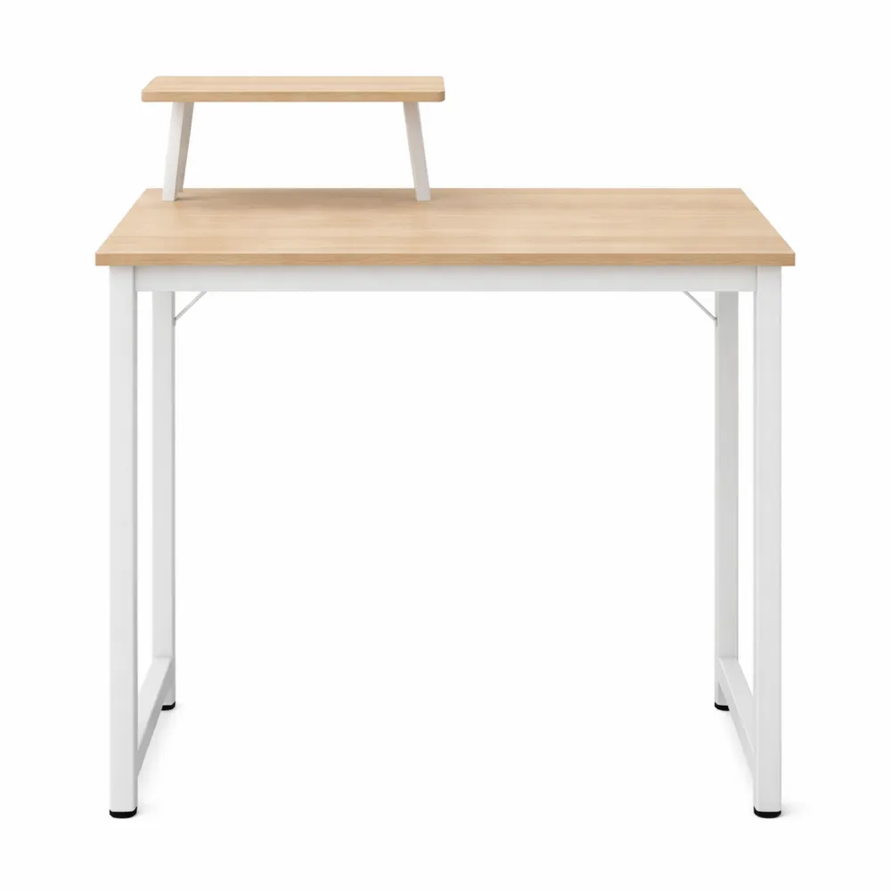 Table de Travail en Bois et Acier pour Ordinateur, 80 x 40 x 75 cm