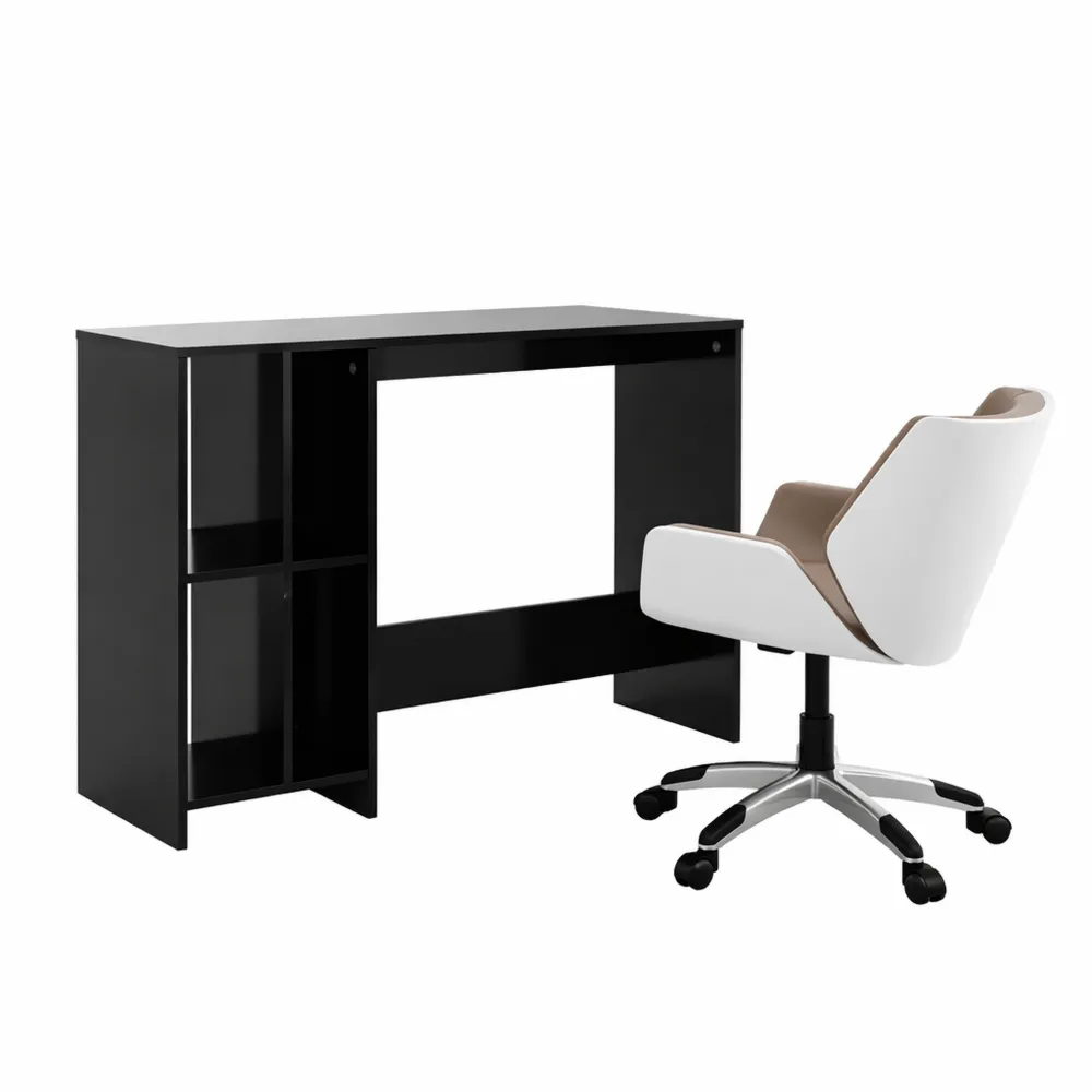 Table d'ordinateur d'angle noir pour travail et jeu