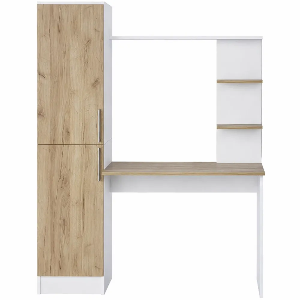 Bureau en bois clair, dimensions 122,9x33,4 cm