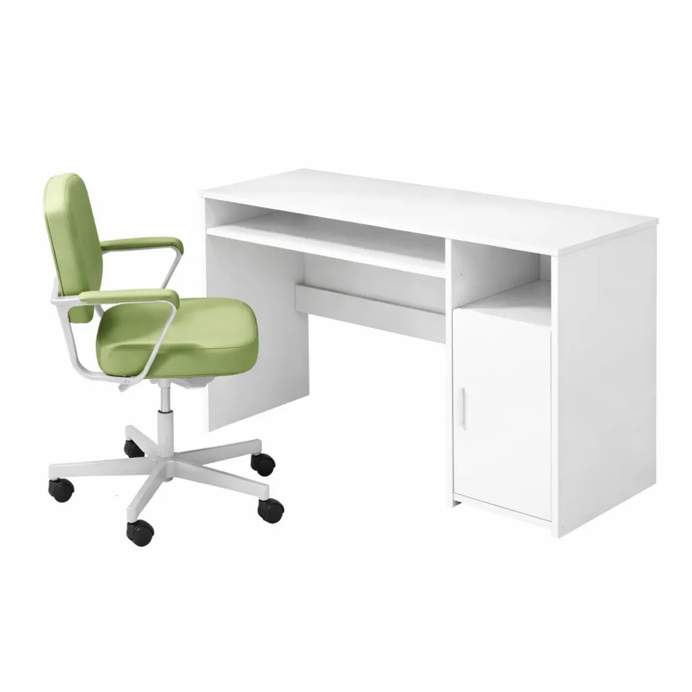 Table de Travail Minimaliste avec Rangement Intégré, Design Moderne pour Bureau et Chambre