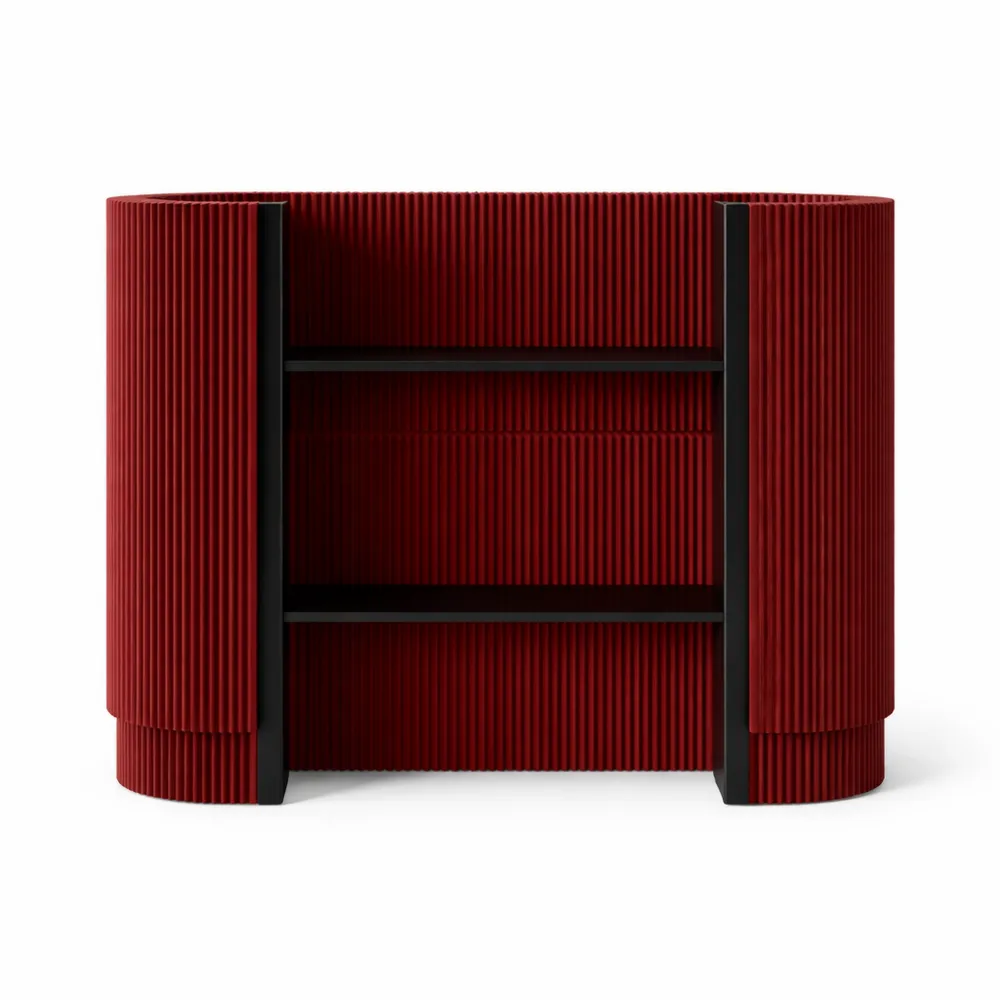 Comptoir portable courbé pour salons, bars et halls