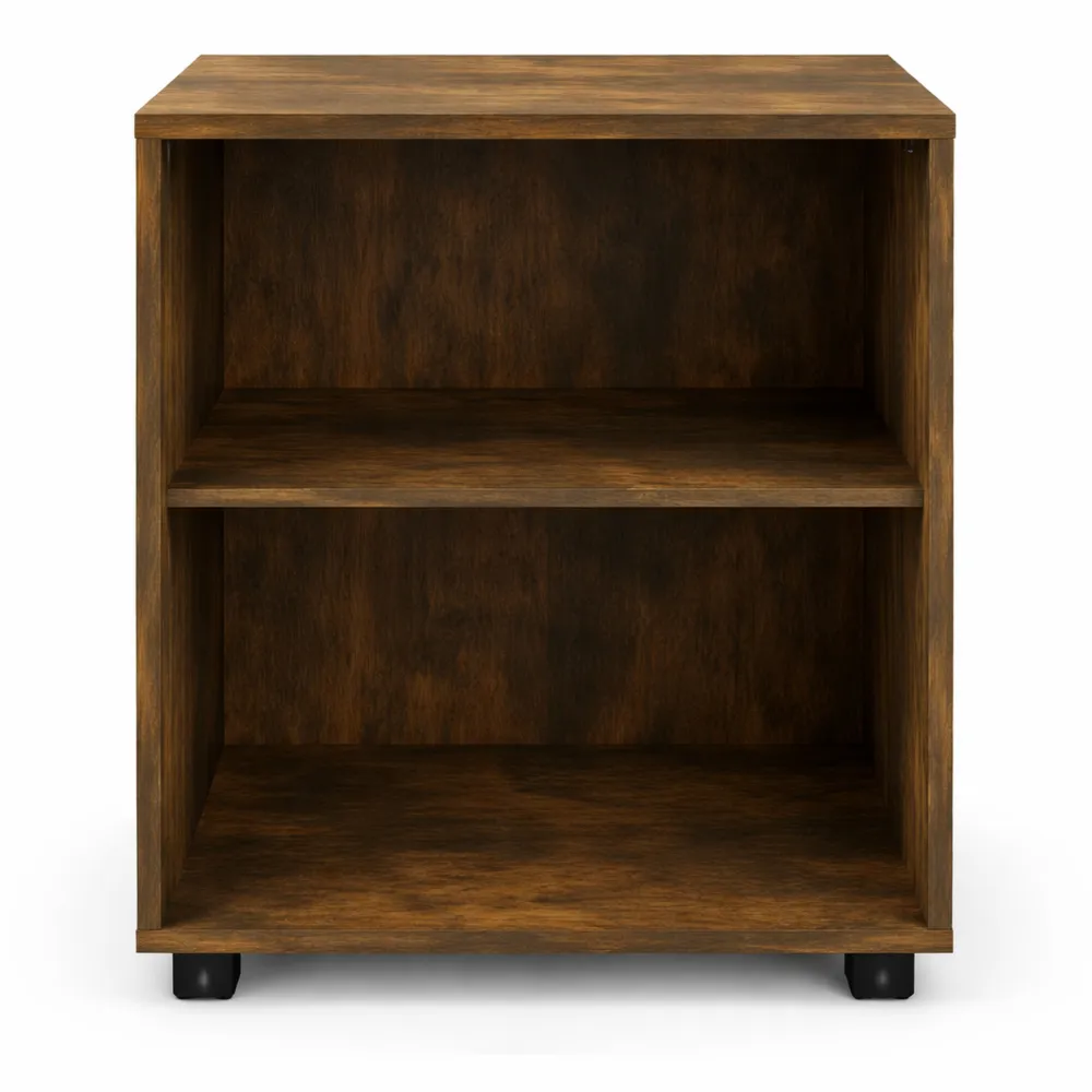 Caisson de Bureau Mobile avec Roulettes 60x53x72 cm Bois Chêne Marron
