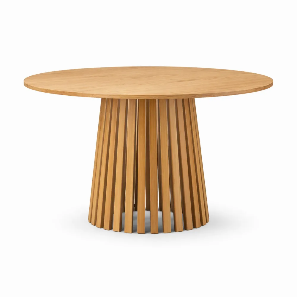 Table à manger ronde, 5 places, style scandinave, 110 cm