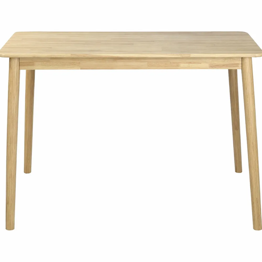 Table de salle à manger rectangulaire en bois massif pour 2 à 4 personnes