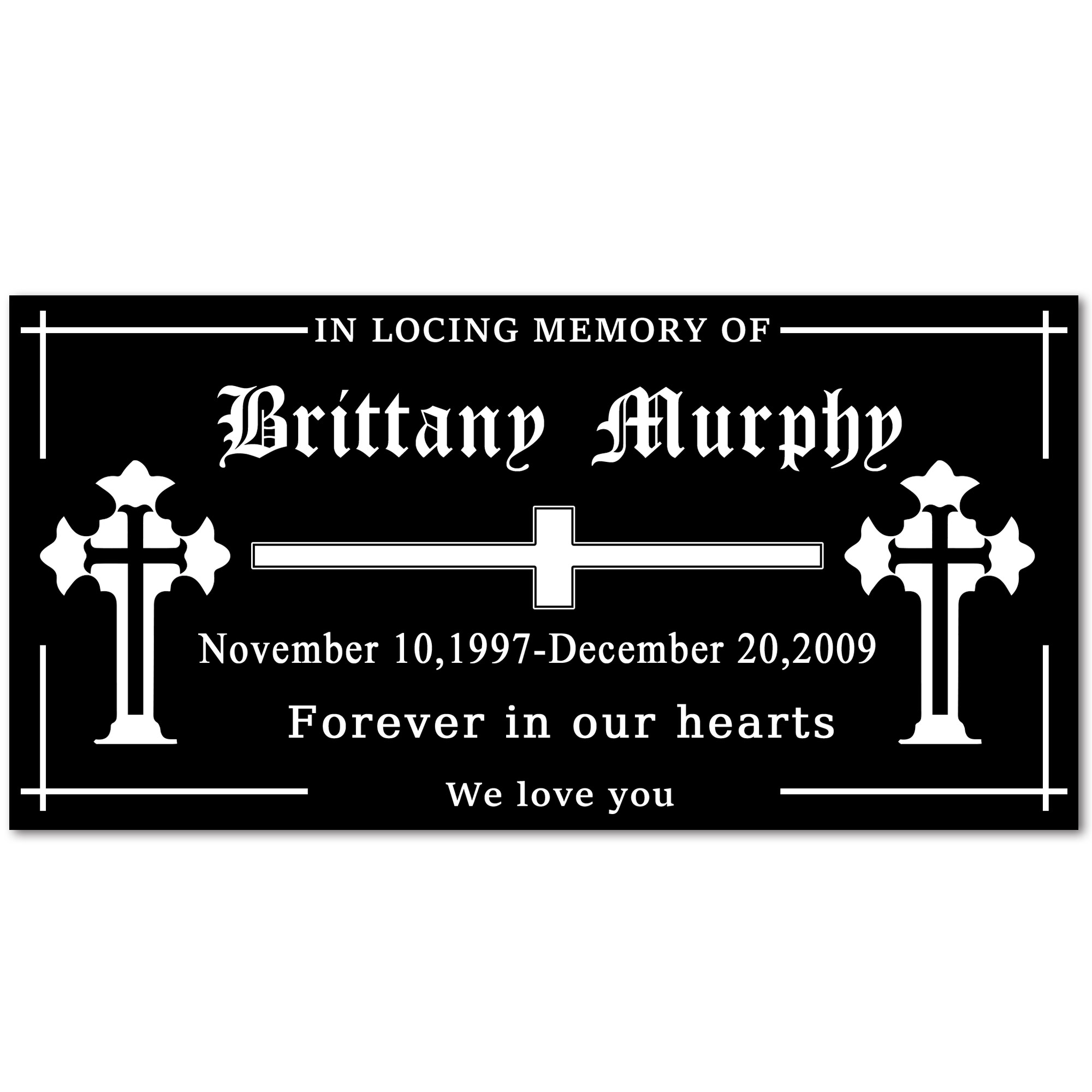 Customized Black Granite Memorial Stone Temporary Heastone Tombstone For Pet & Human
