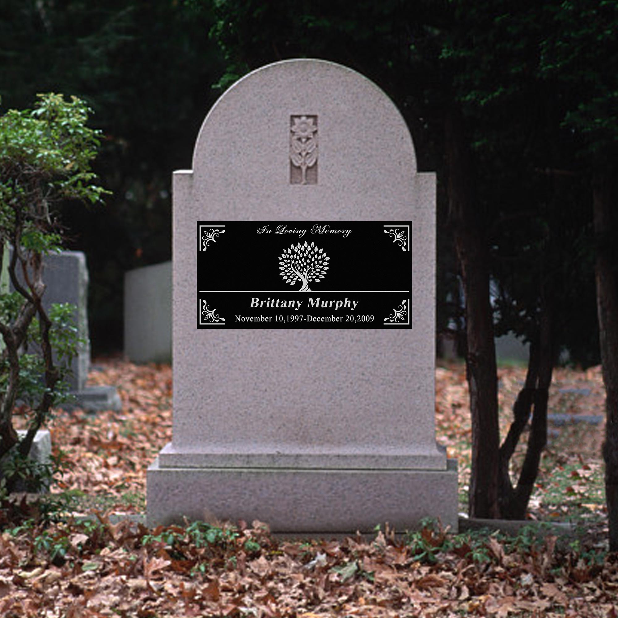 Customized Black Granite Memorial Stone Temporary Heastone Tombstone For Pet & Human