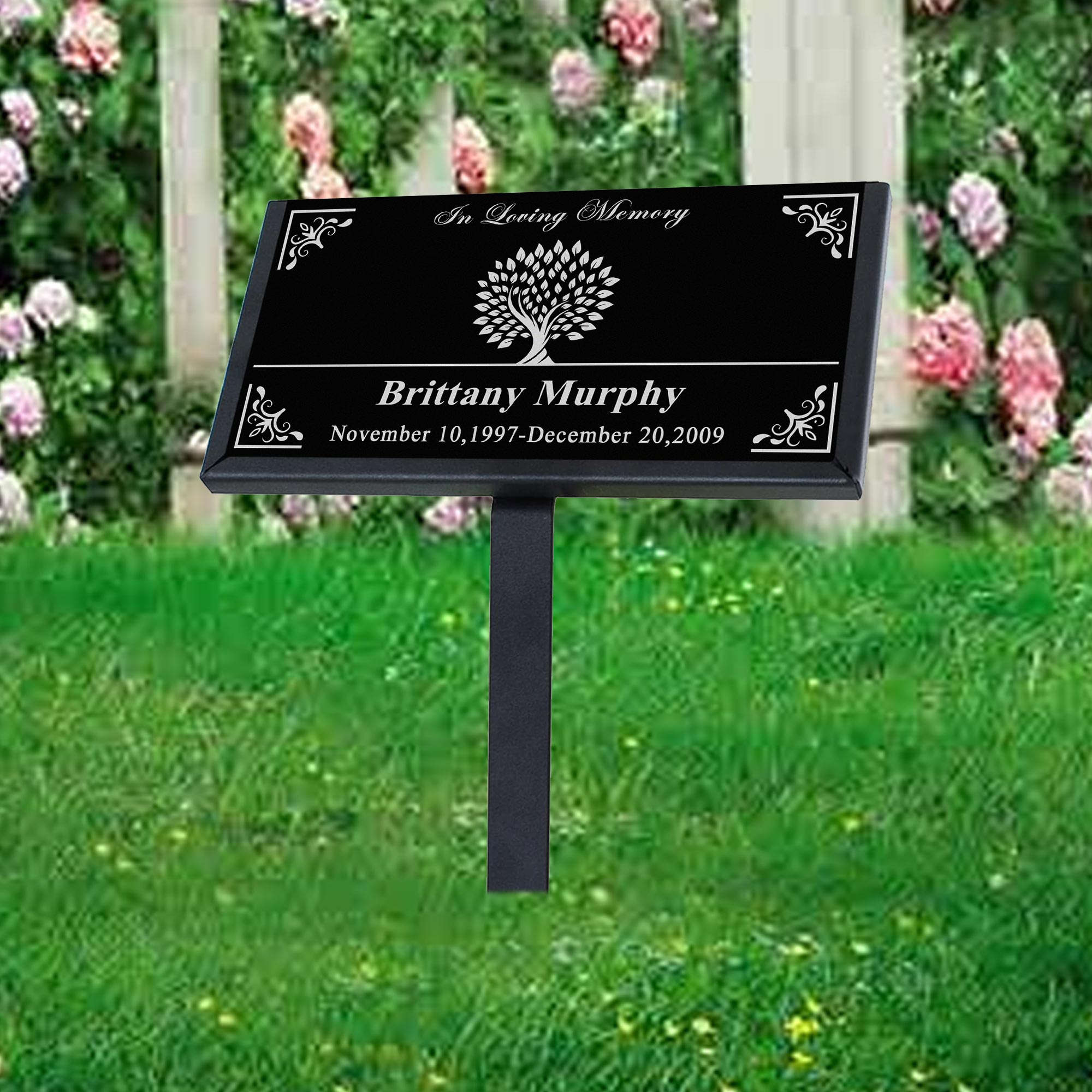 Customized Black Granite Memorial Stone Temporary Heastone Tombstone For Pet & Human