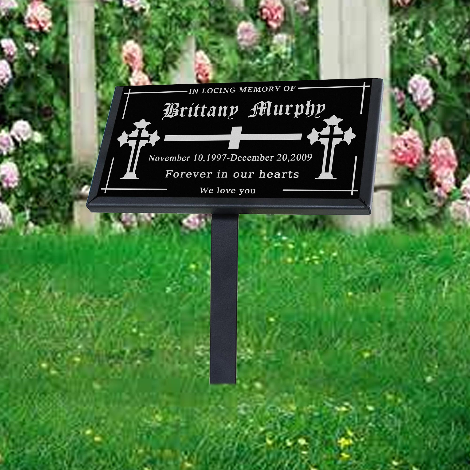 Customized Black Granite Memorial Stone Temporary Heastone Tombstone For Pet & Human