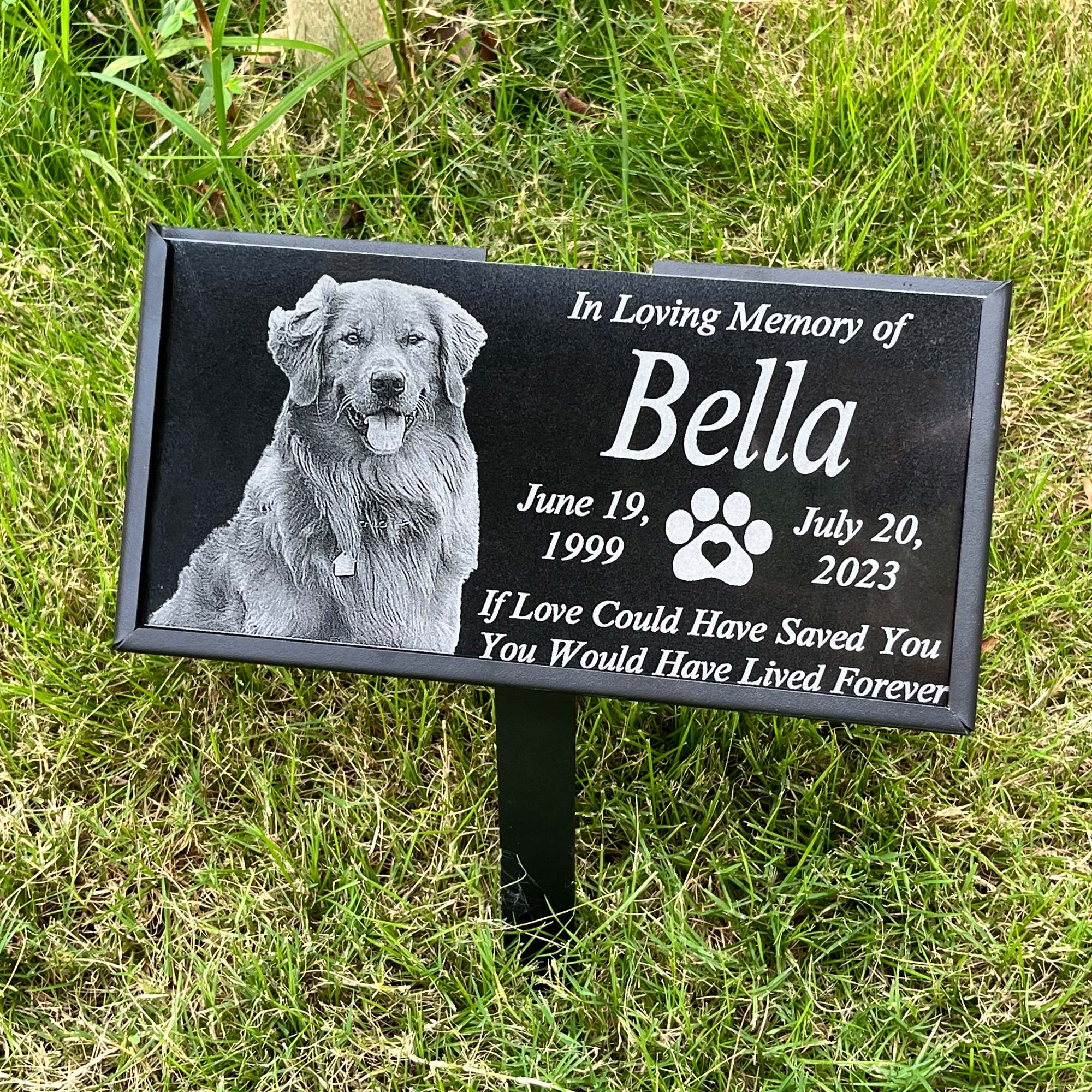 Customized Human Black Granite Memorial Stone Temporary Heastone Tombstone