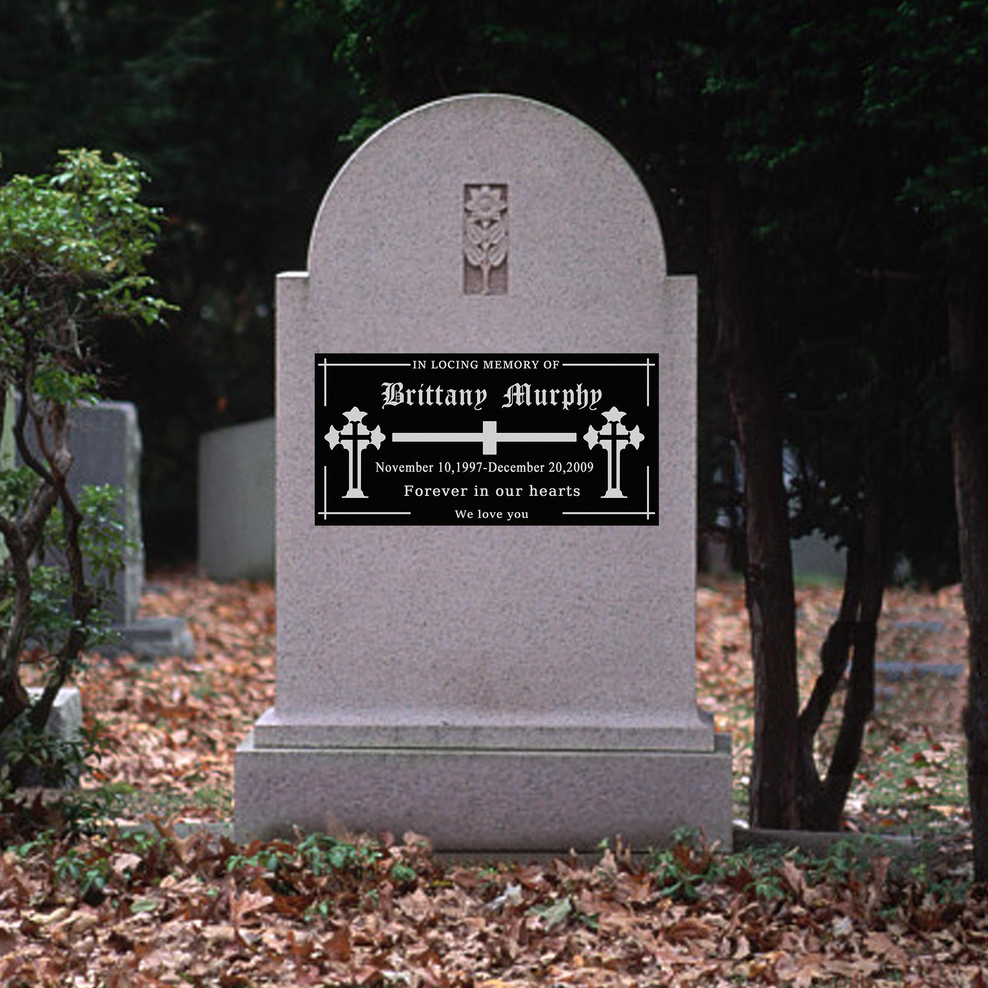 Customized Black Granite Memorial Stone Temporary Heastone Tombstone For Pet & Human