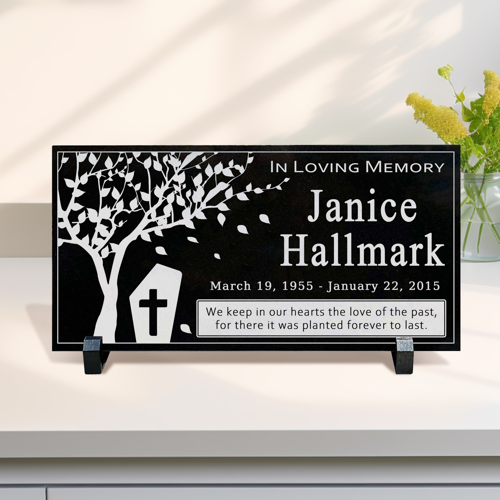 Customized Black Granite Memorial Stone Temporary Heastone Tombstone For Pet & Human