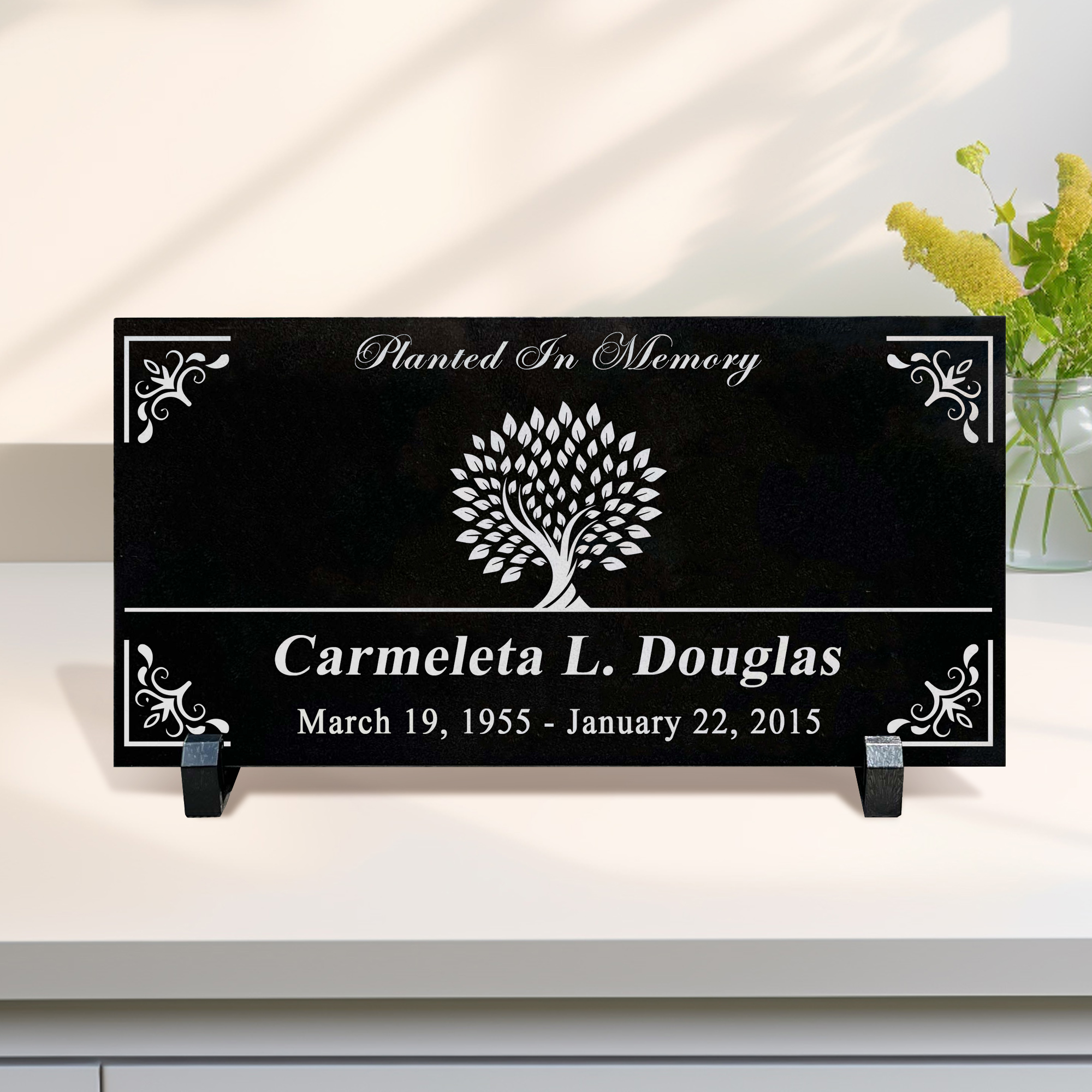 Customized Black Granite Memorial Stone Temporary Heastone Tombstone For Pet & Human