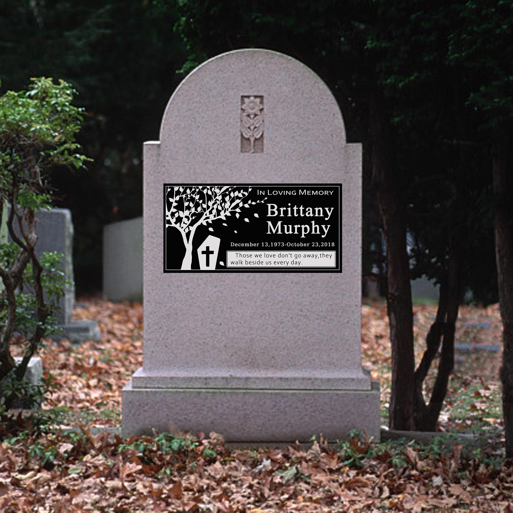 Customized Black Granite Memorial Stone Temporary Heastone Tombstone For Pet & Human