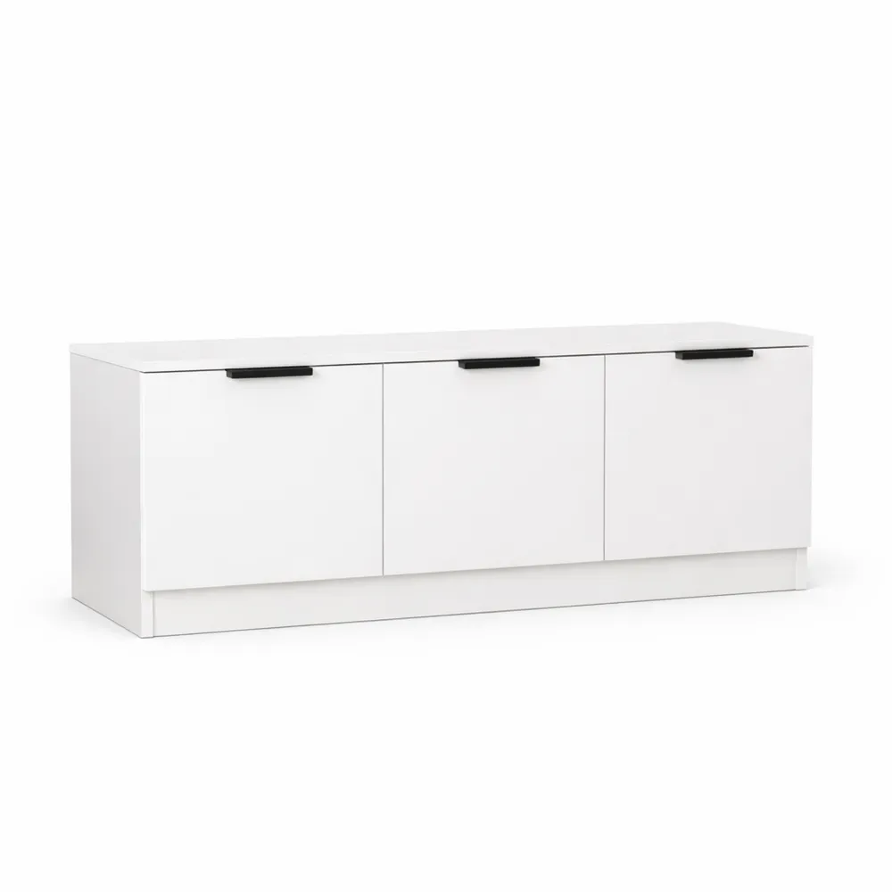Moderner Weißer TV-Schrank mit Stauraum, 102x35x36,5 cm