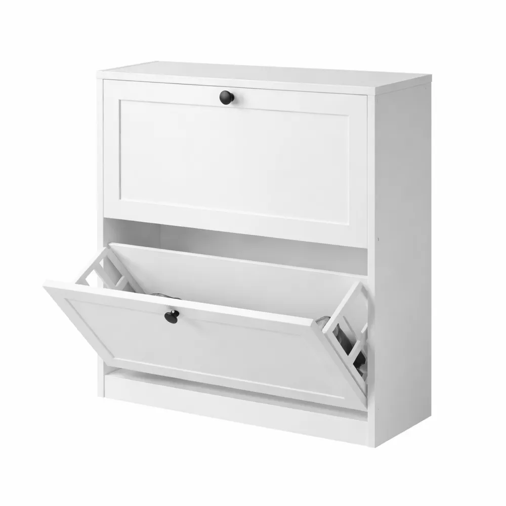 Platzsparender Schuhschrank mit verstellbaren Fächern und Kippschutz