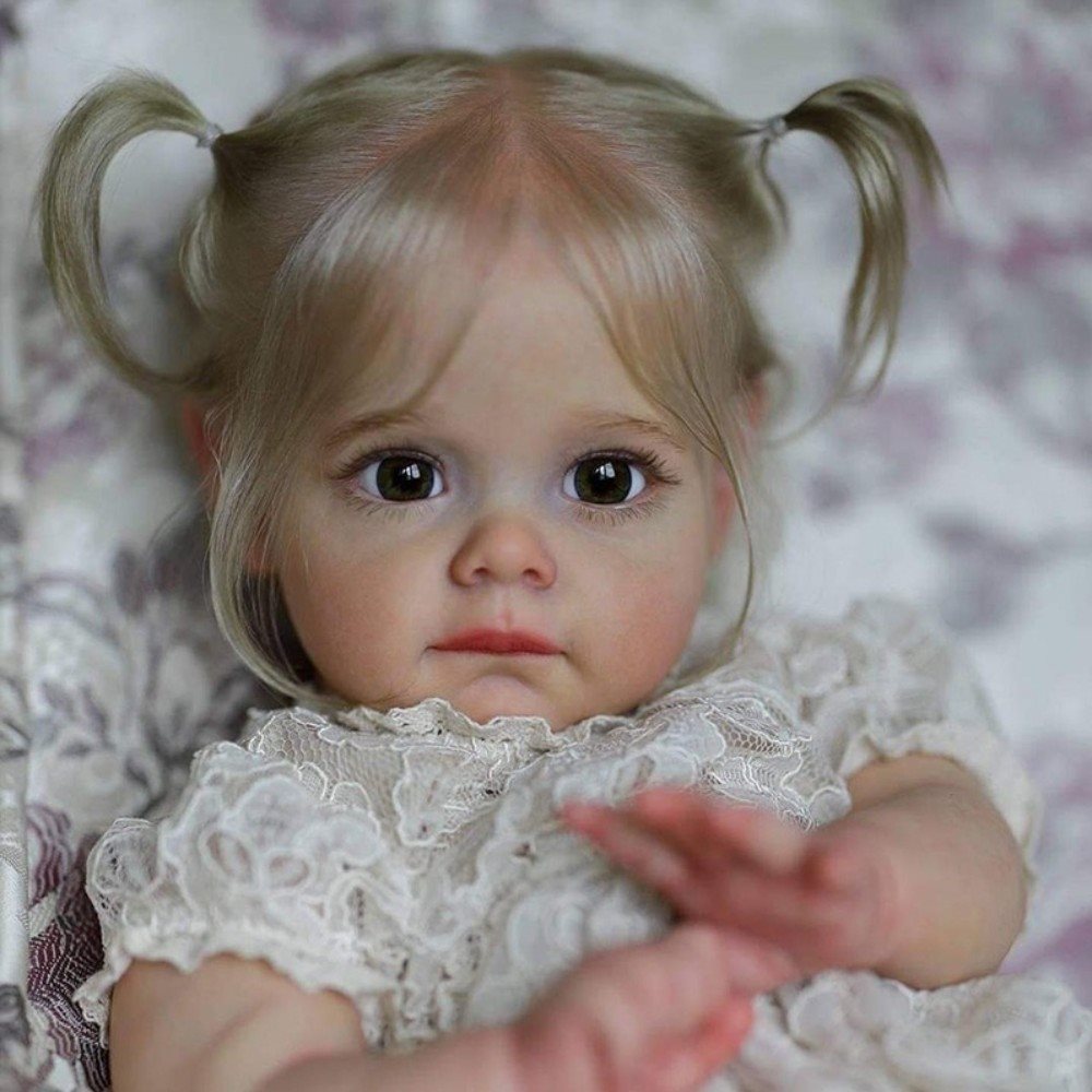 12 Inches Lifelike Sweet Sorrow Blond Hair Reborn Doll Girl - Maggie Series