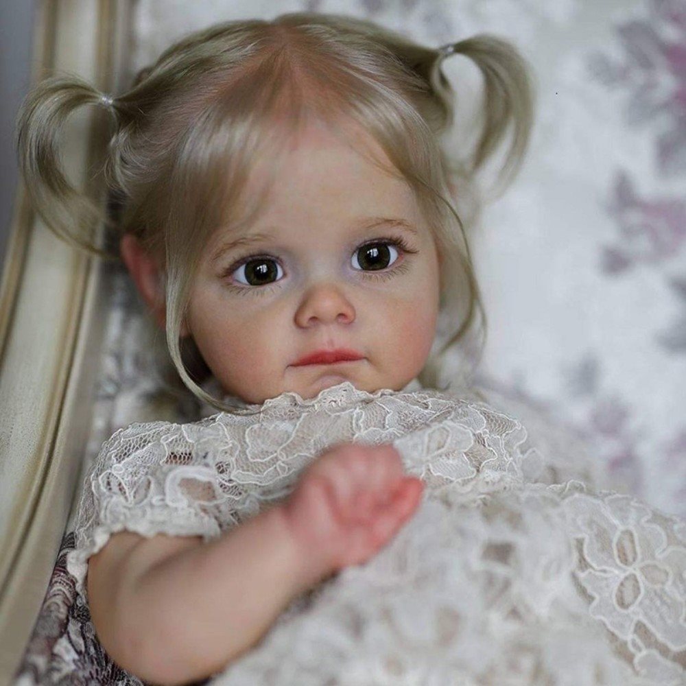 12 Inches Lifelike Sweet Sorrow Blond Hair Reborn Doll Girl - Maggie Series