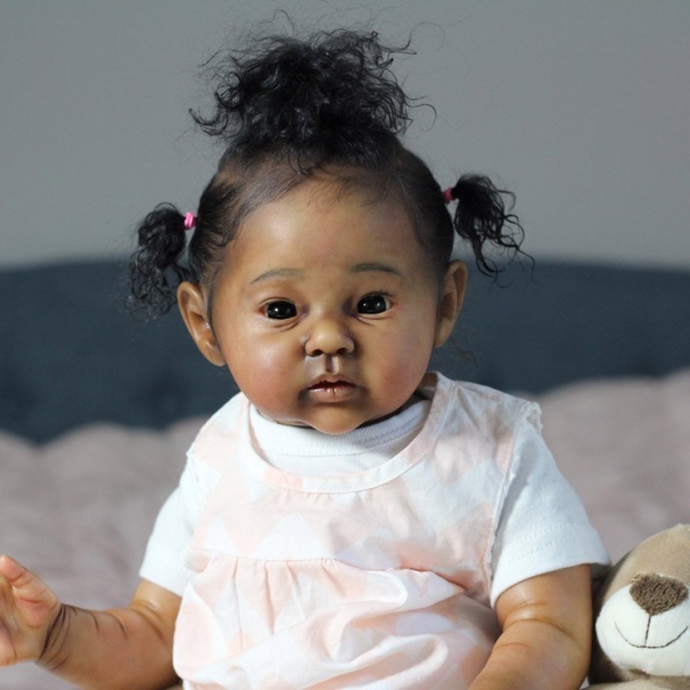 19 inch Realistic African American reborn baby doll