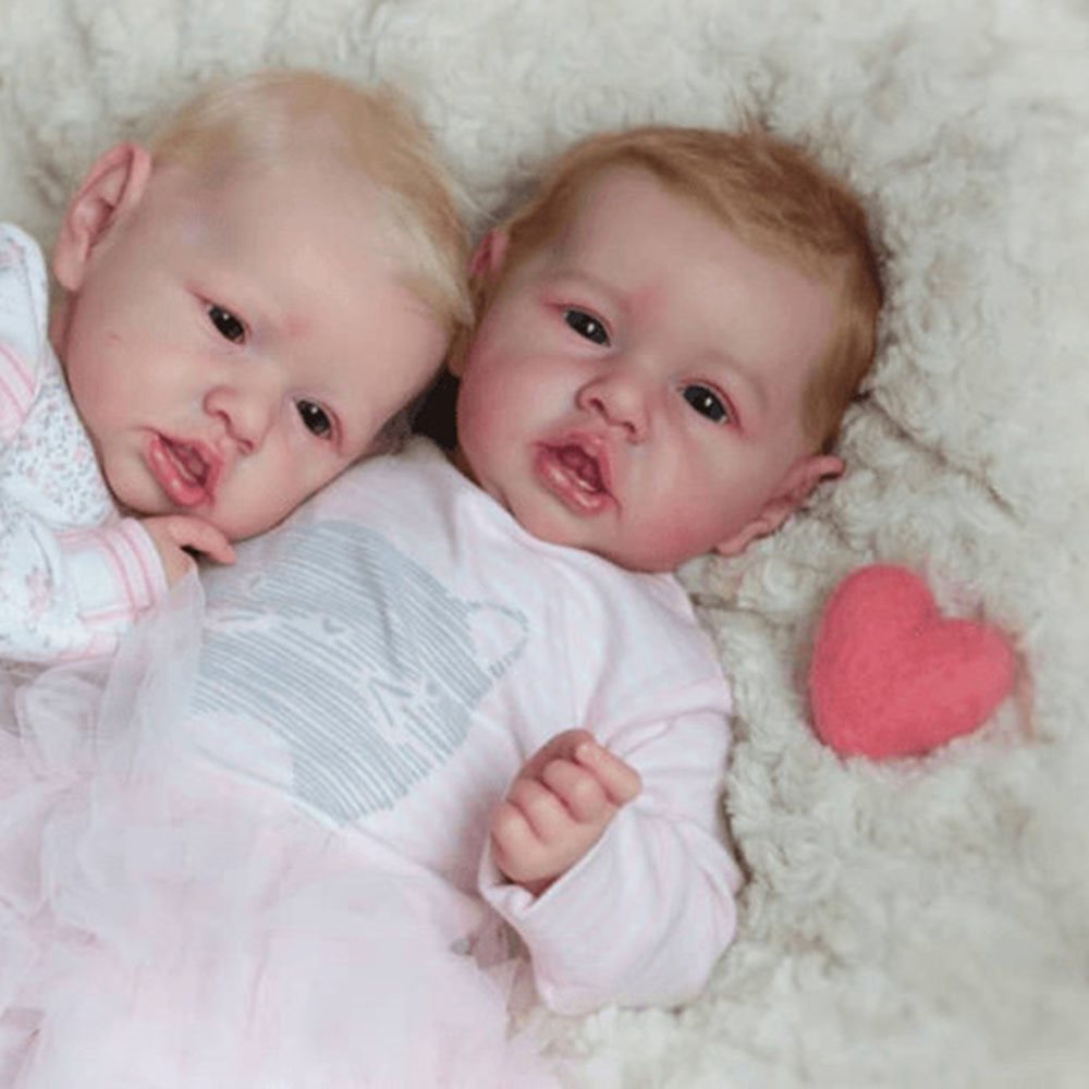 22"Truly Reborn doll Twins Sister  Kevina & Kaliyah , Best Gift Toy for Children
