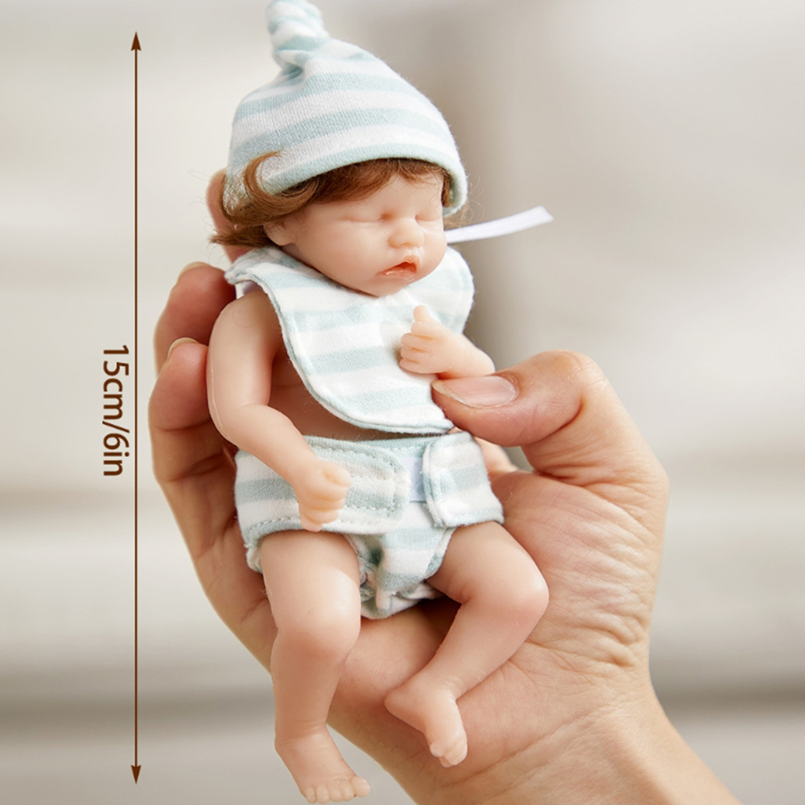 6” Silicone Mini Reborn Doll Soft Baby Doll Companion🔥