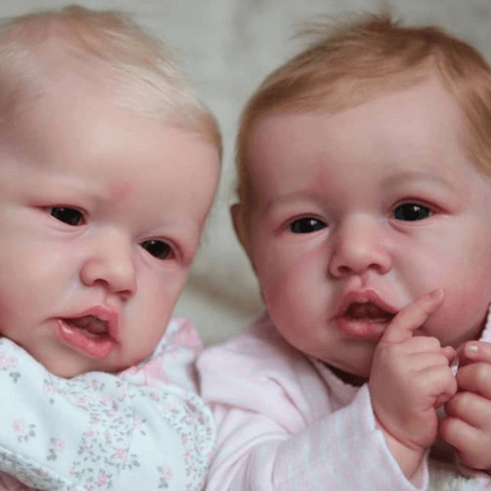 22"Truly Reborn doll Twins Sister  Kevina & Kaliyah , Best Gift Toy for Children