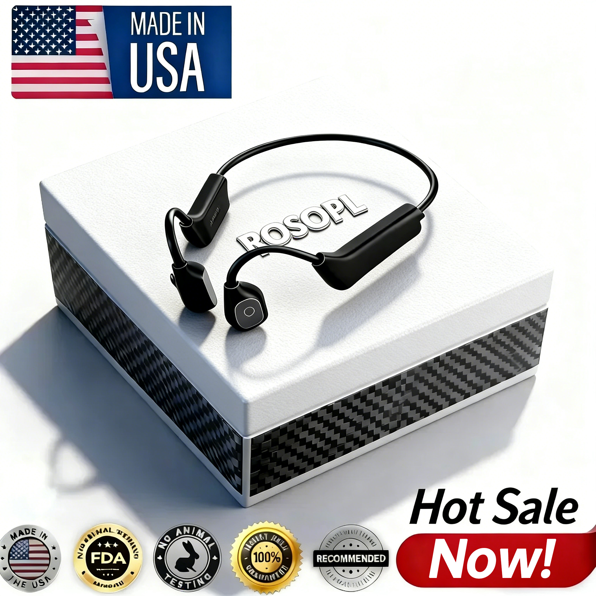 💥Feel the Joy.💖 💥 LIMITED TIME OFFER!🔥ROSOPL Bone Conduction Smart Hearing Aids Amplifier – Patented Transducer, Best Bone Conduction Aid✅made in the USA✅🔥Limited stock available!🔥