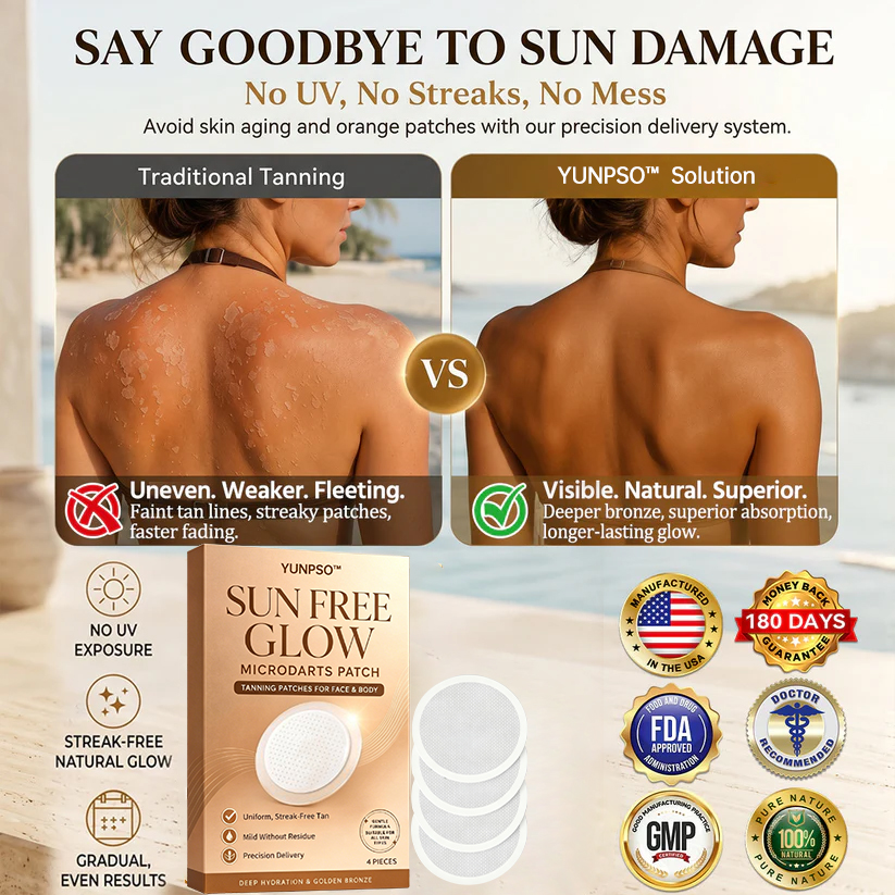 Official Store | ☀️☀️  Sunless Instant Bronze Tanning Microneedle Patch 🇺🇸 (Just once a day) Visible Bronze Glow in 7 Days ✅ No UV, No Orange, No Streaks, No DHA, No Mess.