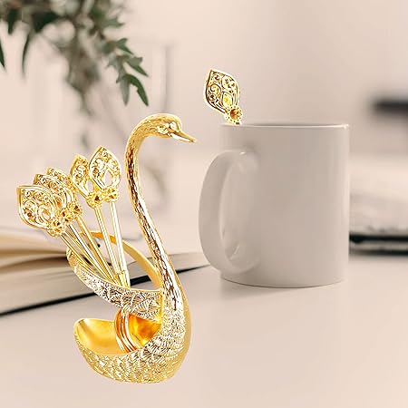 ✨🔥🎁Creative swan design coffee stirring spoon set (6 spoons)