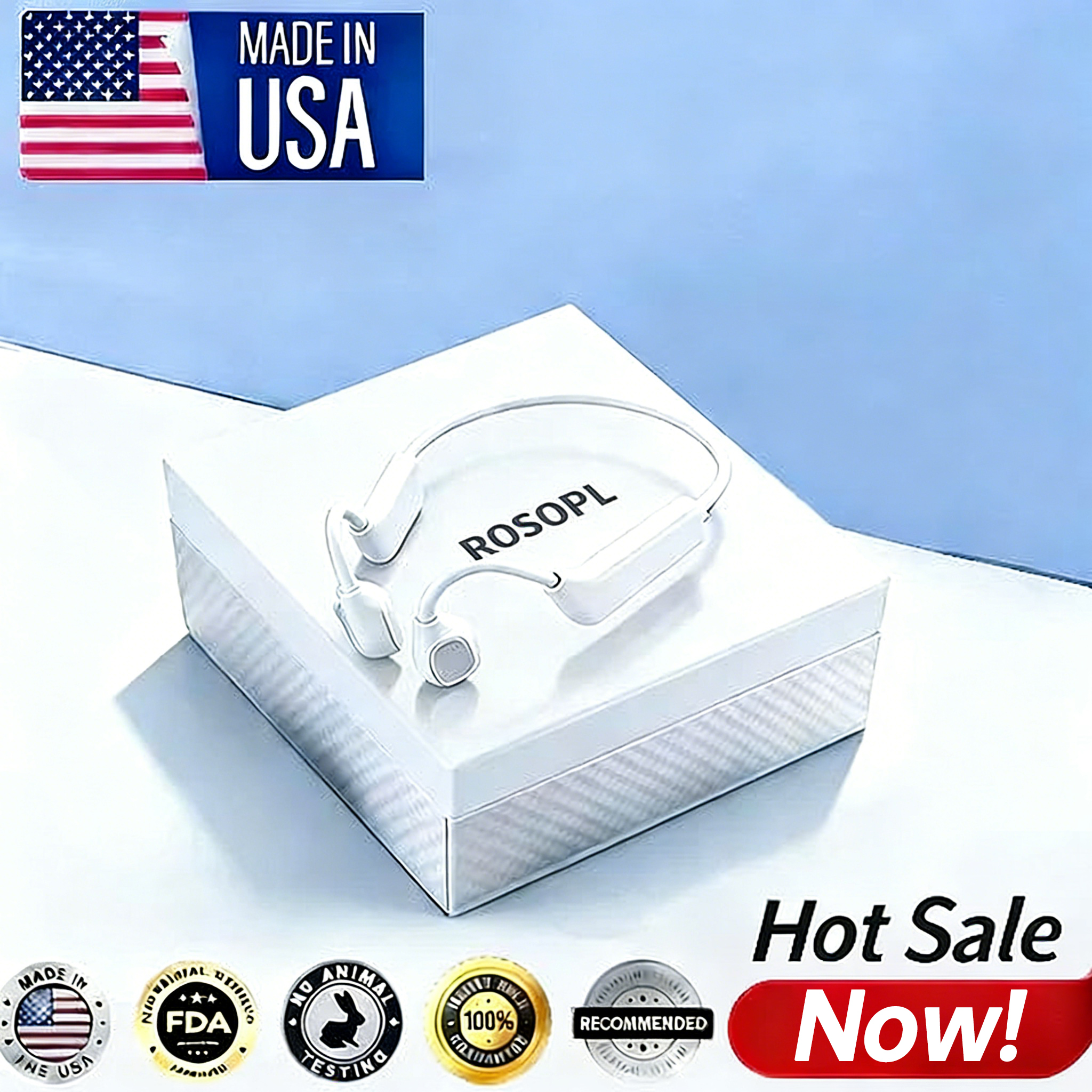 💥Feel the Joy.💖 💥 LIMITED TIME OFFER!🔥ROSOPL Bone Conduction Smart Hearing Aids Amplifier – Patented Transducer, Best Bone Conduction Aid✅made in the USA✅🔥Limited stock available!🔥