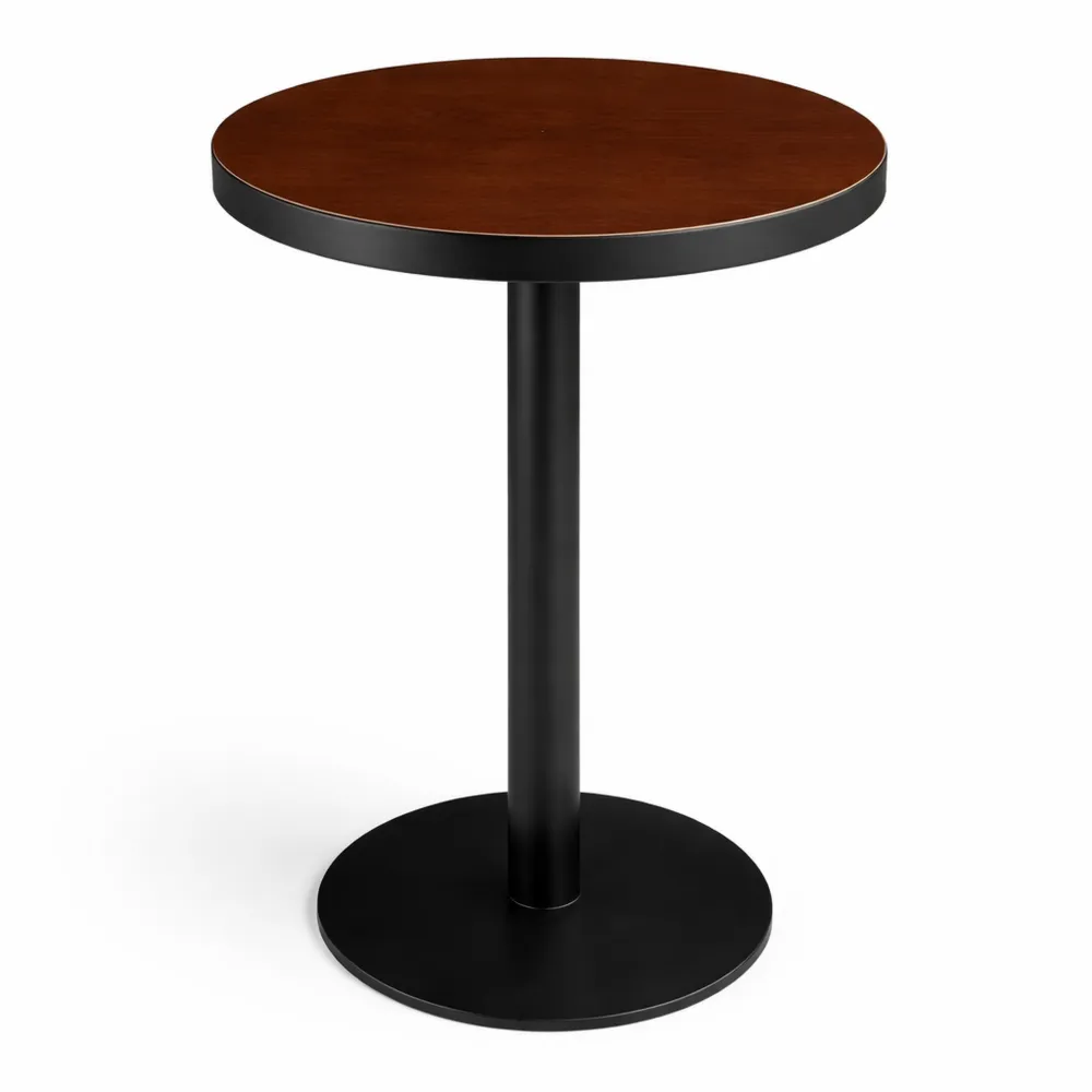 Runder Bartisch aus MDF in Dunkelbraun, 60 cm