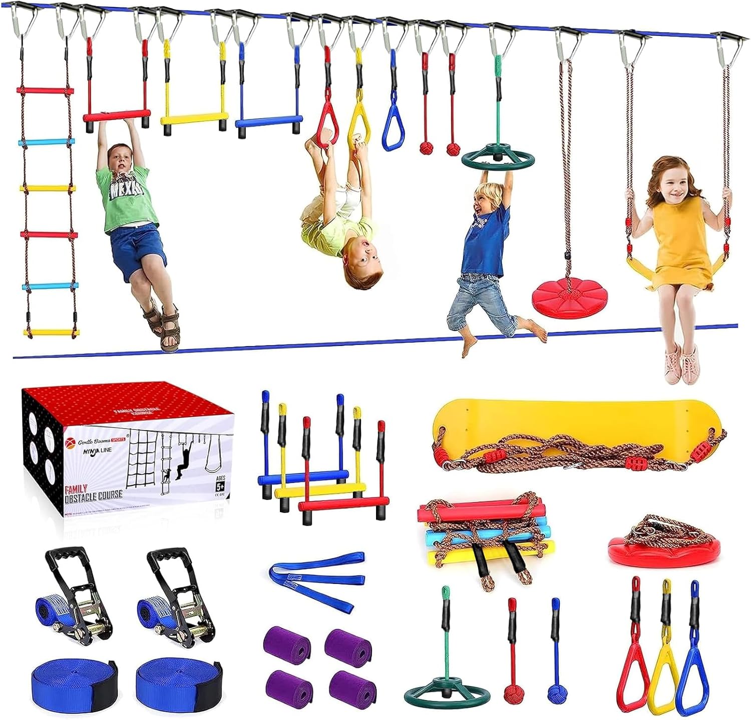 Ninja Warrior Obstacle Course for Kids Backyard