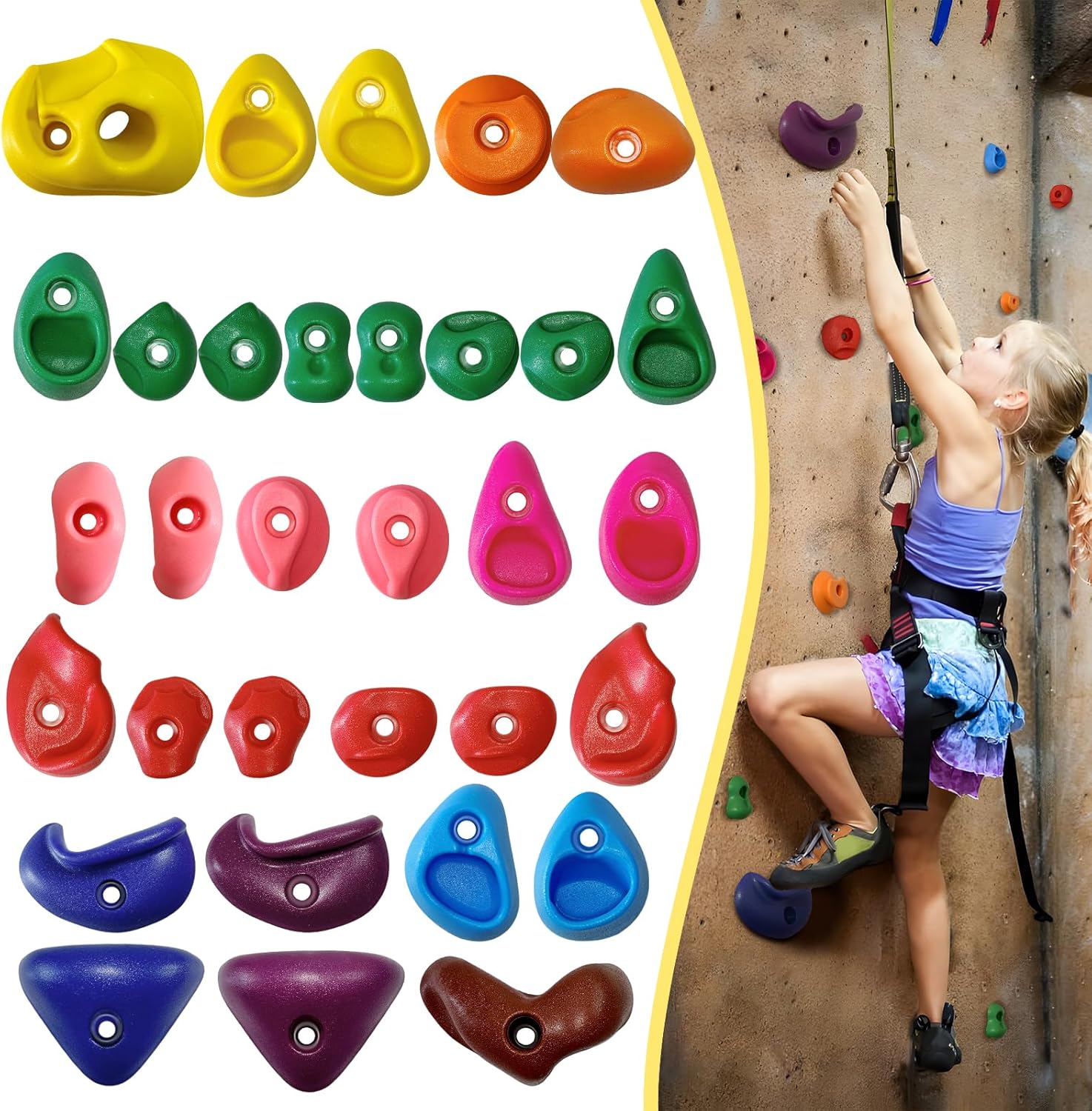 32 PCS Rock Climbing Wall for Kids