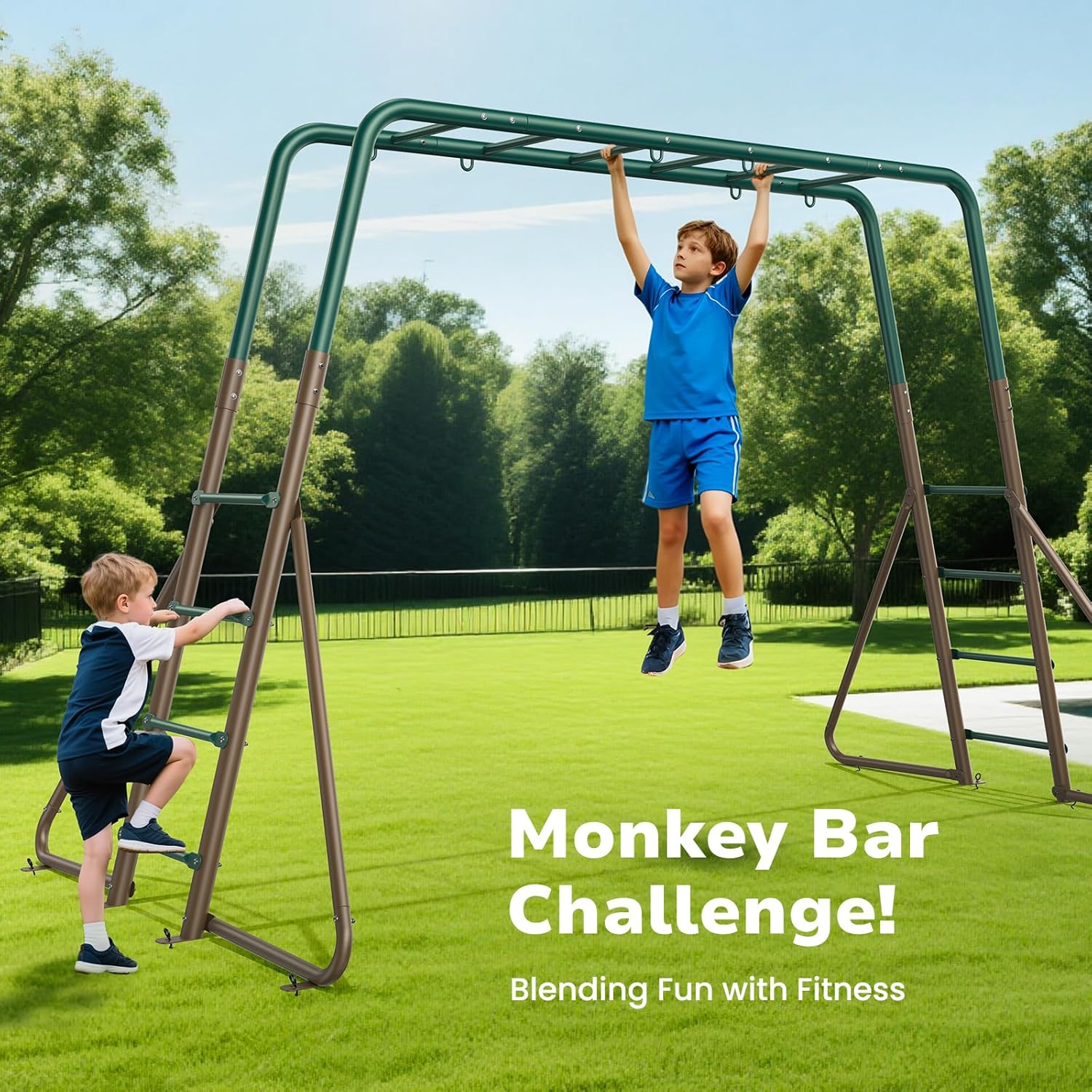 Swing Sets for Backyard with Monkey Bars