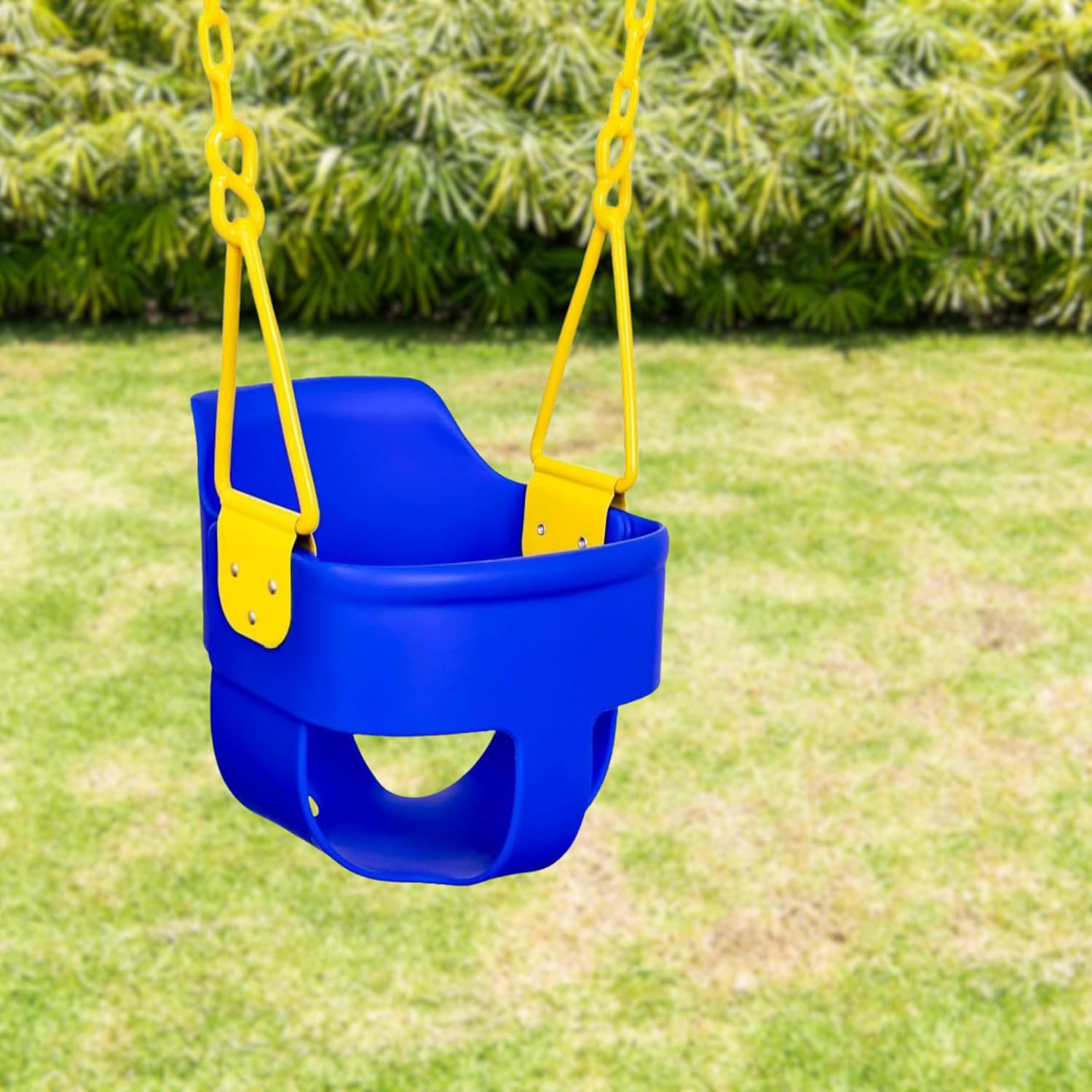 Premium High Back Full Bucket Toddler Swing Seat with Finger Grip