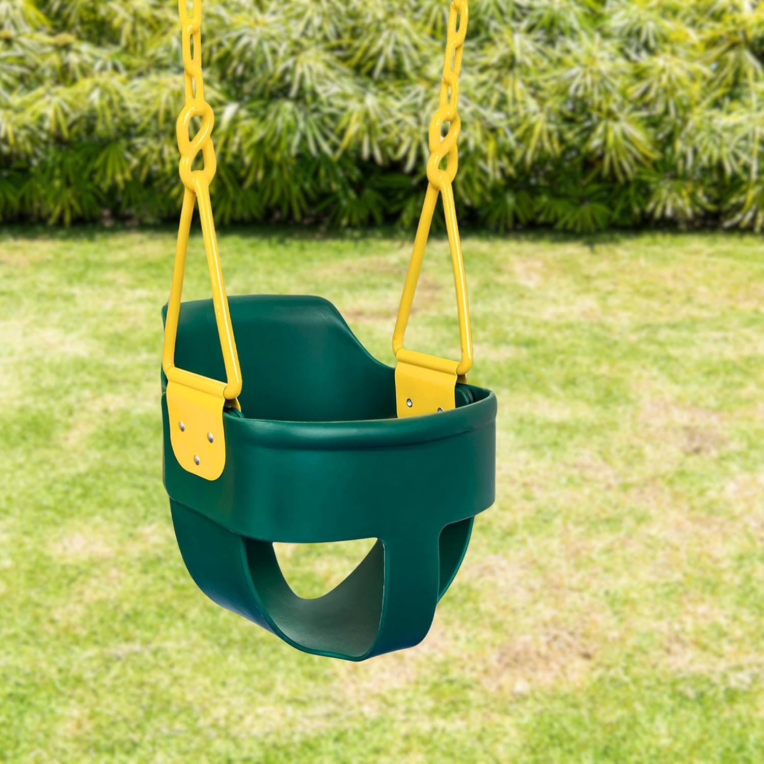 Premium High Back Full Bucket Toddler Swing Seat with Finger Grip