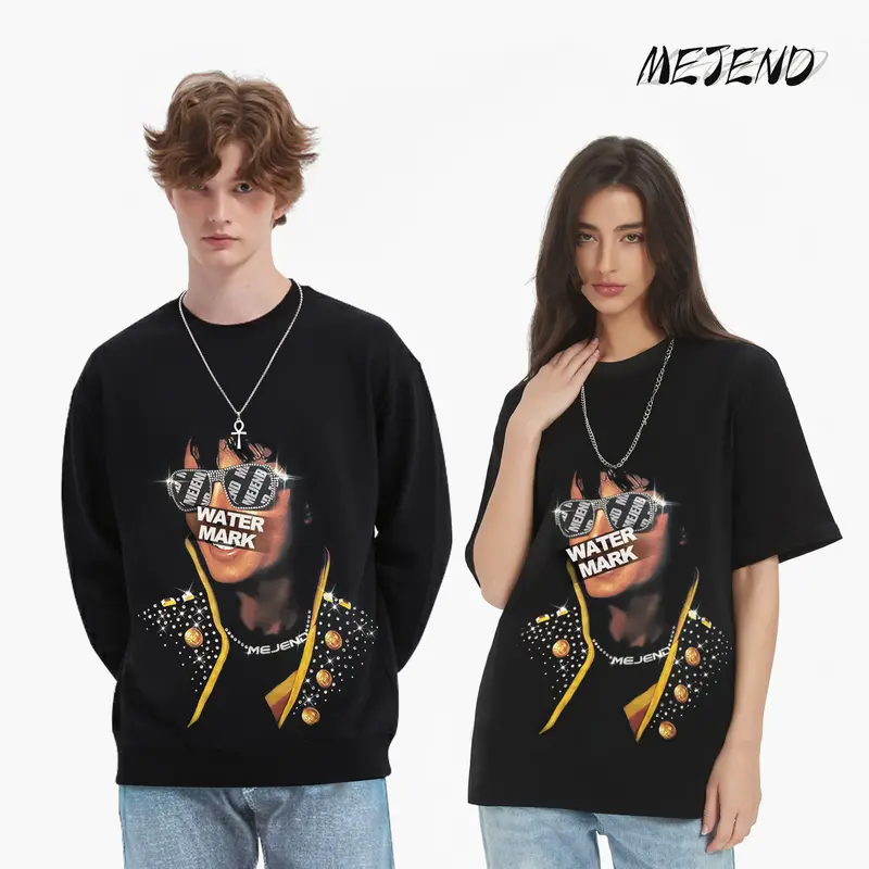 MeJend Graphic Tee, durable rhinestone , rhinestone sweatshirt Crewneck