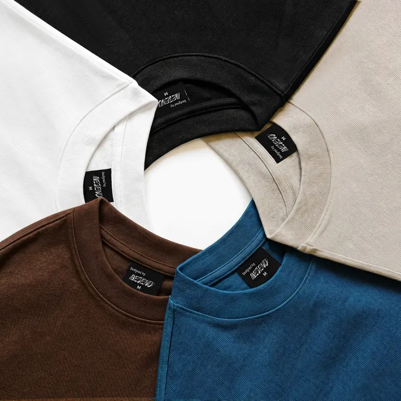 MeJend 12 oz Heavyweight Cotton Cropped Tee, Oversized Number Print T Shirt