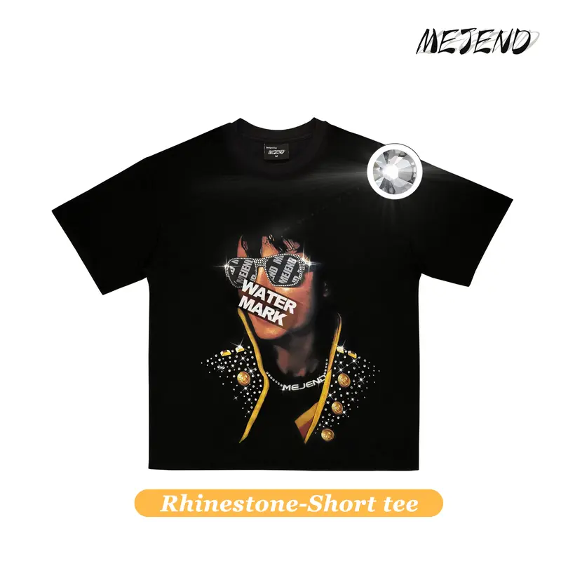 MeJend Graphic Tee, durable rhinestone , rhinestone sweatshirt Crewneck