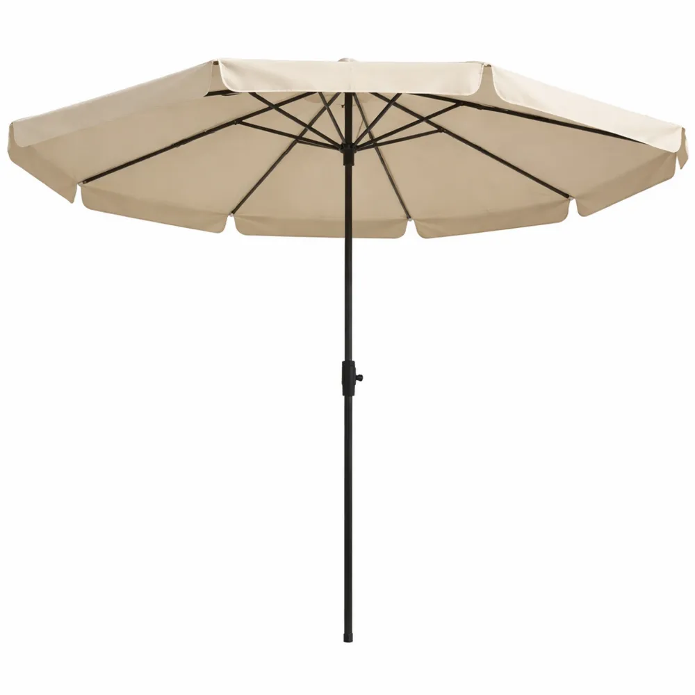 Großer Sonnenschirm in Ecru, 350 cm