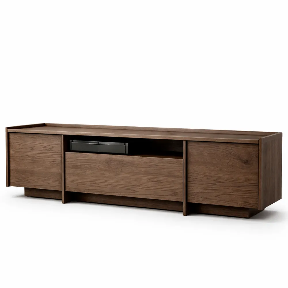 Moderner TV-Schrank mit Kabelloch und 3 Fächern